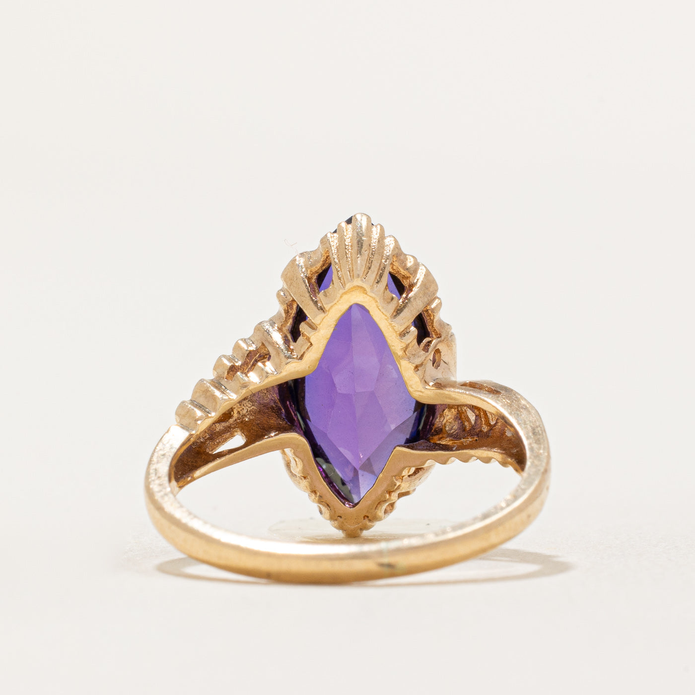 2.60ct Marquise Cut Synthetic Color Changing Sapphire Ring - Size 4.75 | Elegant Jewelry for Engagement, Anniversary & Special Occasions