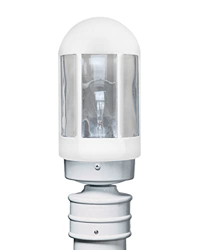 Costaluz Series 315153-POST Outdoor Light Fixture - 4.75 Inch Black Post Mount Exterior Light for Porch, Garden & Pathway Lighting