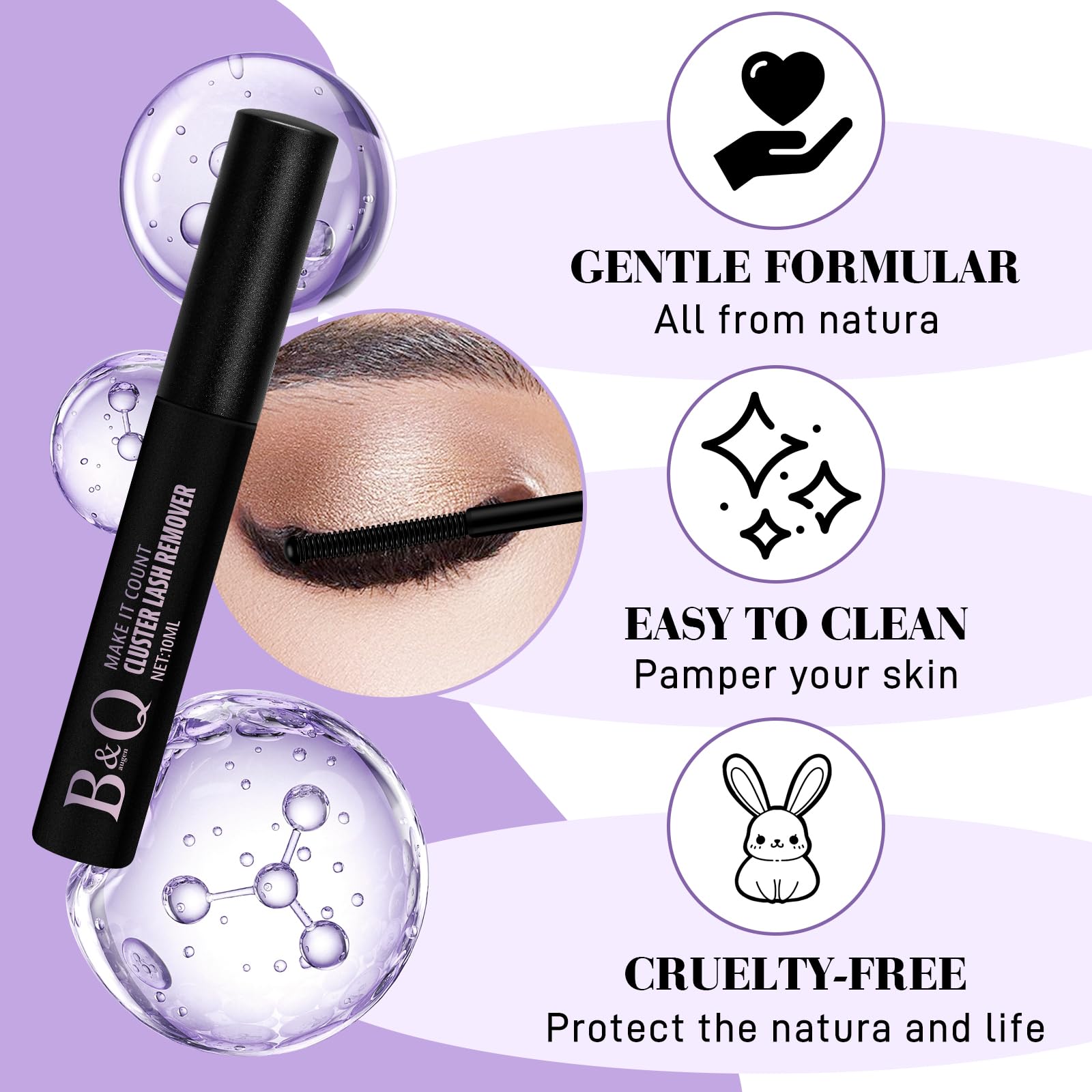 Cluster Lash Remover 10ml - Professional Eyelash Adhesive & Bond Remover for Cluster Lashes | Safe & Gentle Lash Glue Dissolver | Perfect for Salon & Home Use