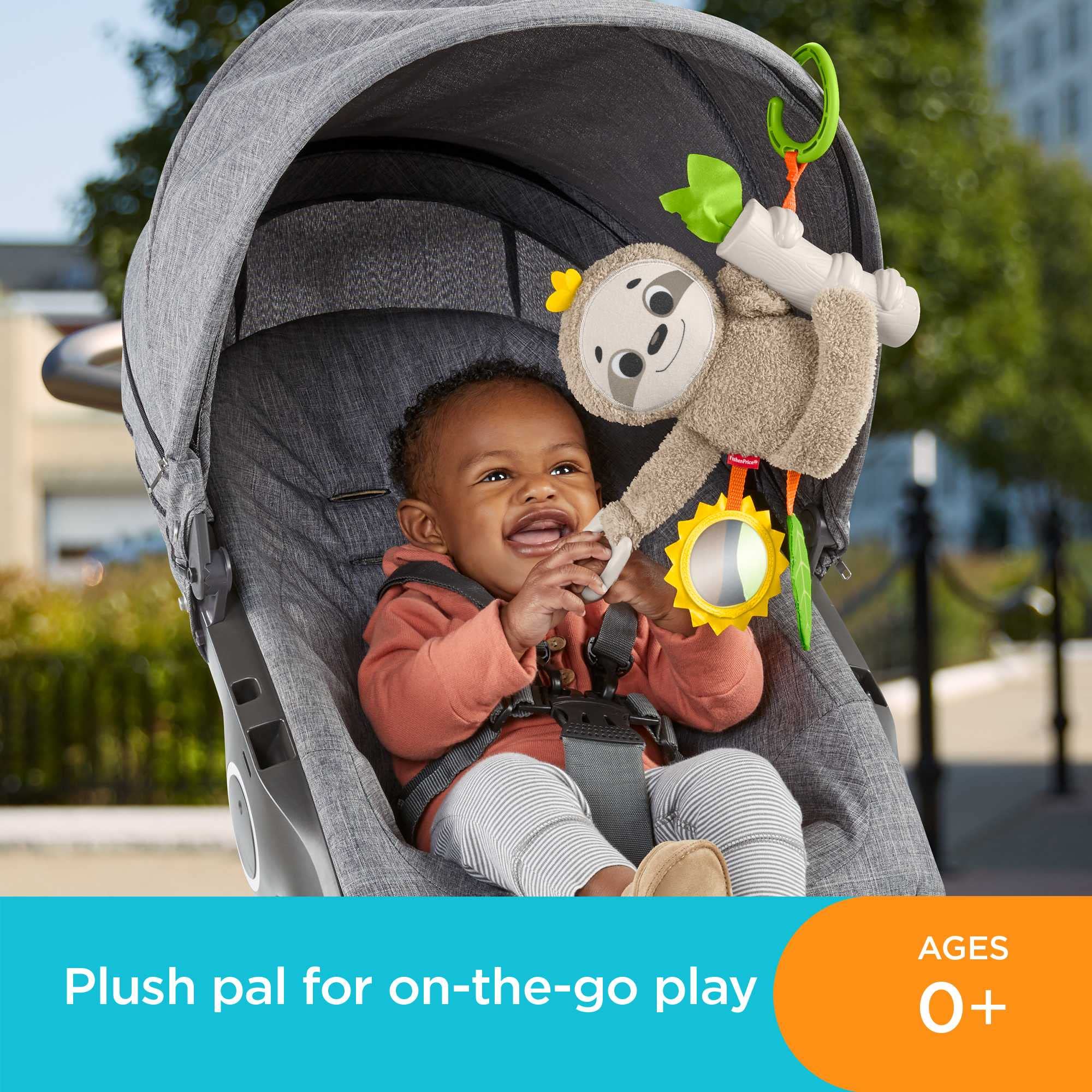 Fisher-Price Rainforest Music & Lights Deluxe Baby Activity Gym with Stroller Toy Sloth – Interactive Playmat for Tummy Time & Sensory Development – Perfect for Newborns & Infants (0-12 Months)