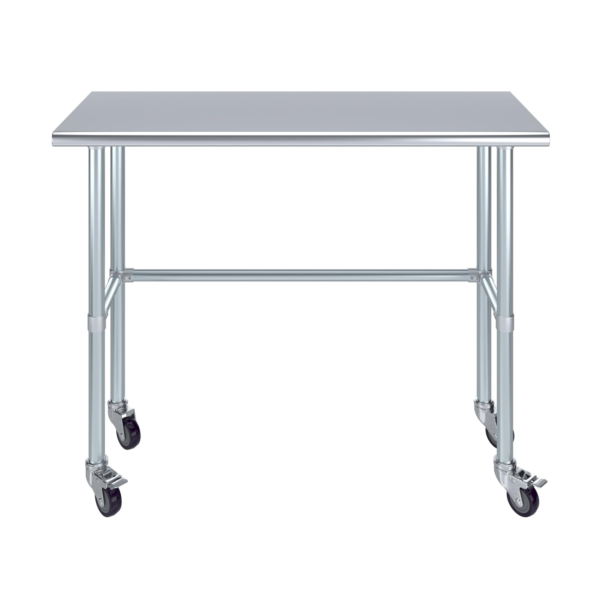 AmGood Stainless Steel Work Table with Wheels - 48