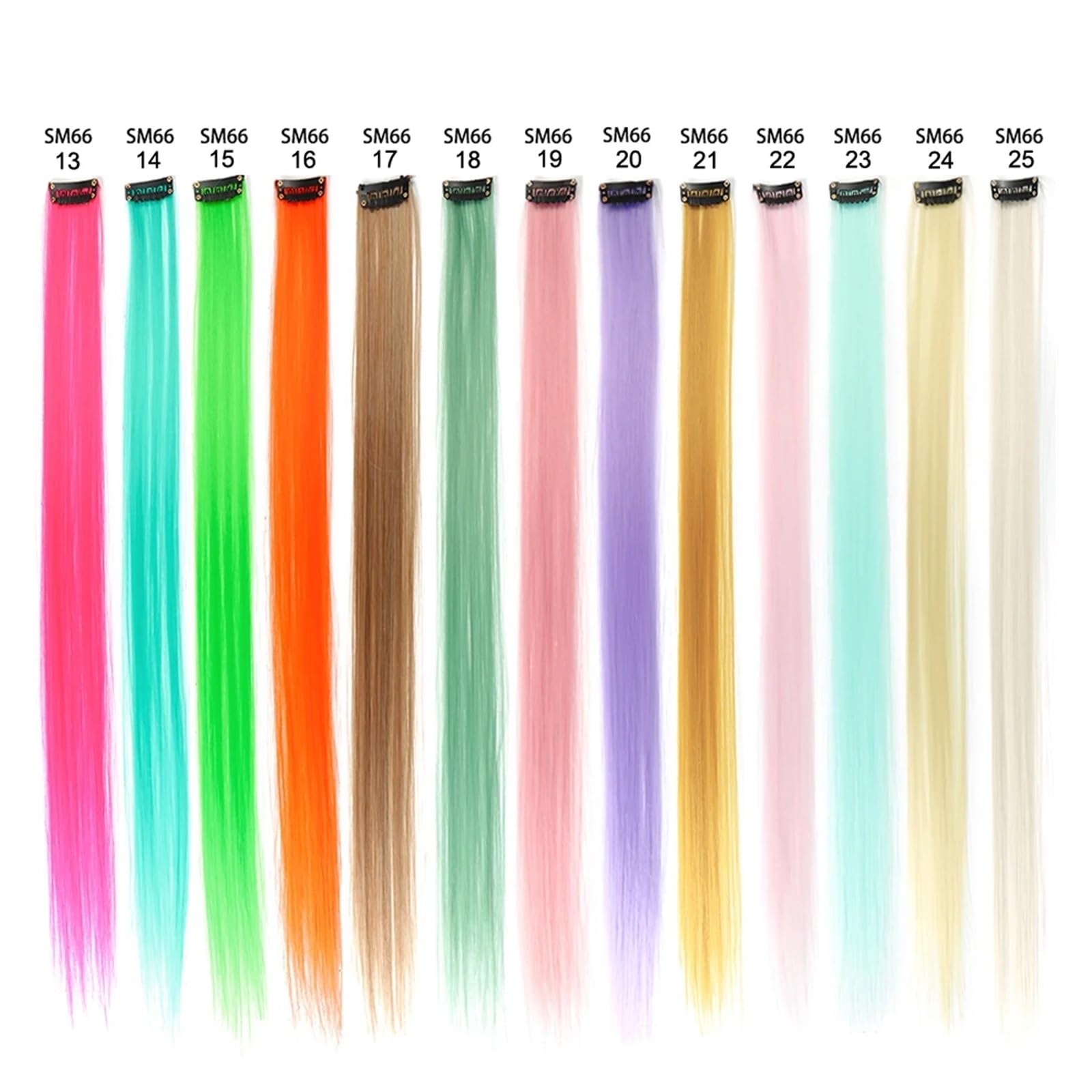 5-Piece Feather Hair Extensions Clip-On Straight Fringe Synthetic Hairpieces - Natural Color Hair Extensions for Women | Perfect for Parties, Weddings & Everyday Styling