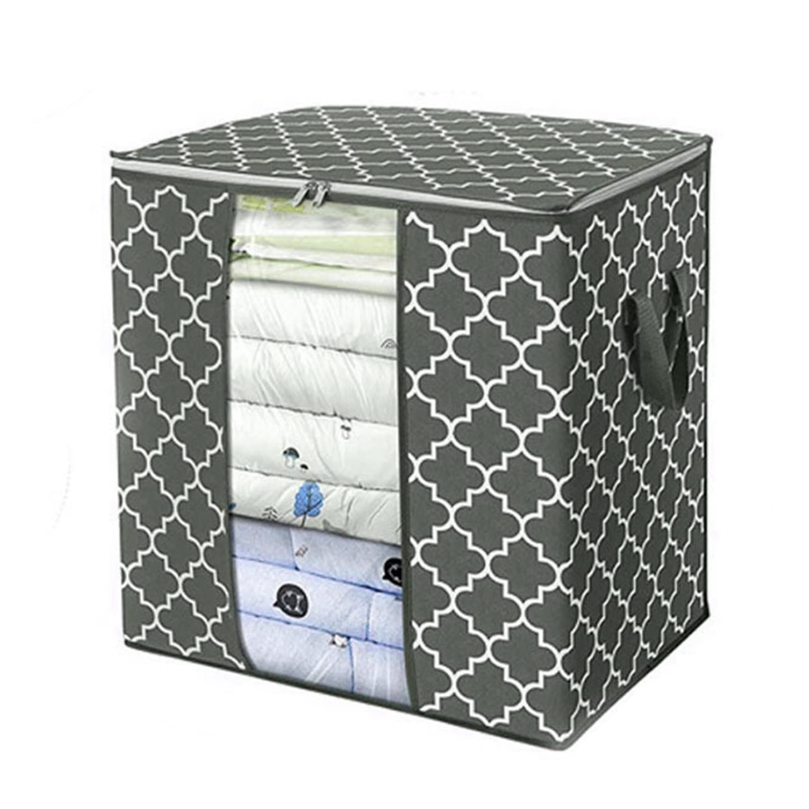 US Storage Holder - Large Capacity Reinforced Quilt Storage Bag, Space-Saving Non-Woven Fabric Blanket Organizer for Wardrobe | Perfect for Seasonal Bedding, Travel & Home Organization