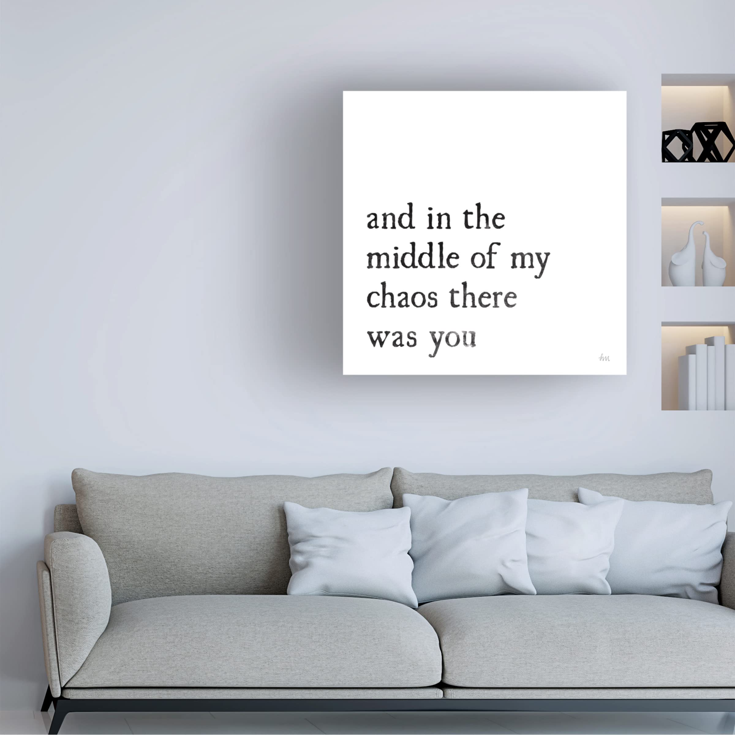 Laura Marshall 'Simple Romance I' 35x35 Canvas Wall Art - Modern Home Decor for Living Room, Bedroom & Office | Trademark Fine Art Collection