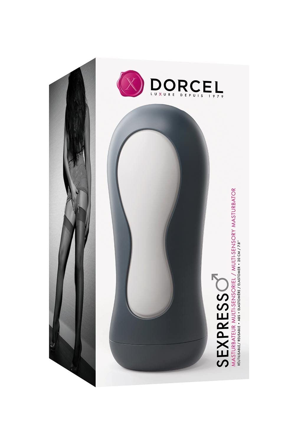 Sexpresso Press and Play Stroker - Grey | Male Pleasure Device for Solo & Couple Play | Enhance Intimacy & Sensation