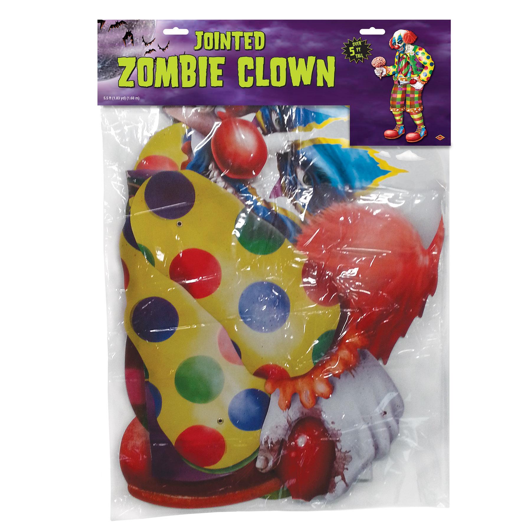 12 Pack Beistle Halloween Jointed Zombie Clown Decorations - Spooky Party Supplies for Haunted House, Yard, and Indoor Halloween Decor