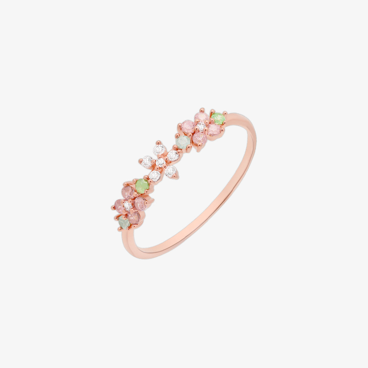 Pastel Pink Flower Ring for Women - Dainty Floral Jewelry Gift for Her - Perfect for Weddings, Dates & Everyday Wear