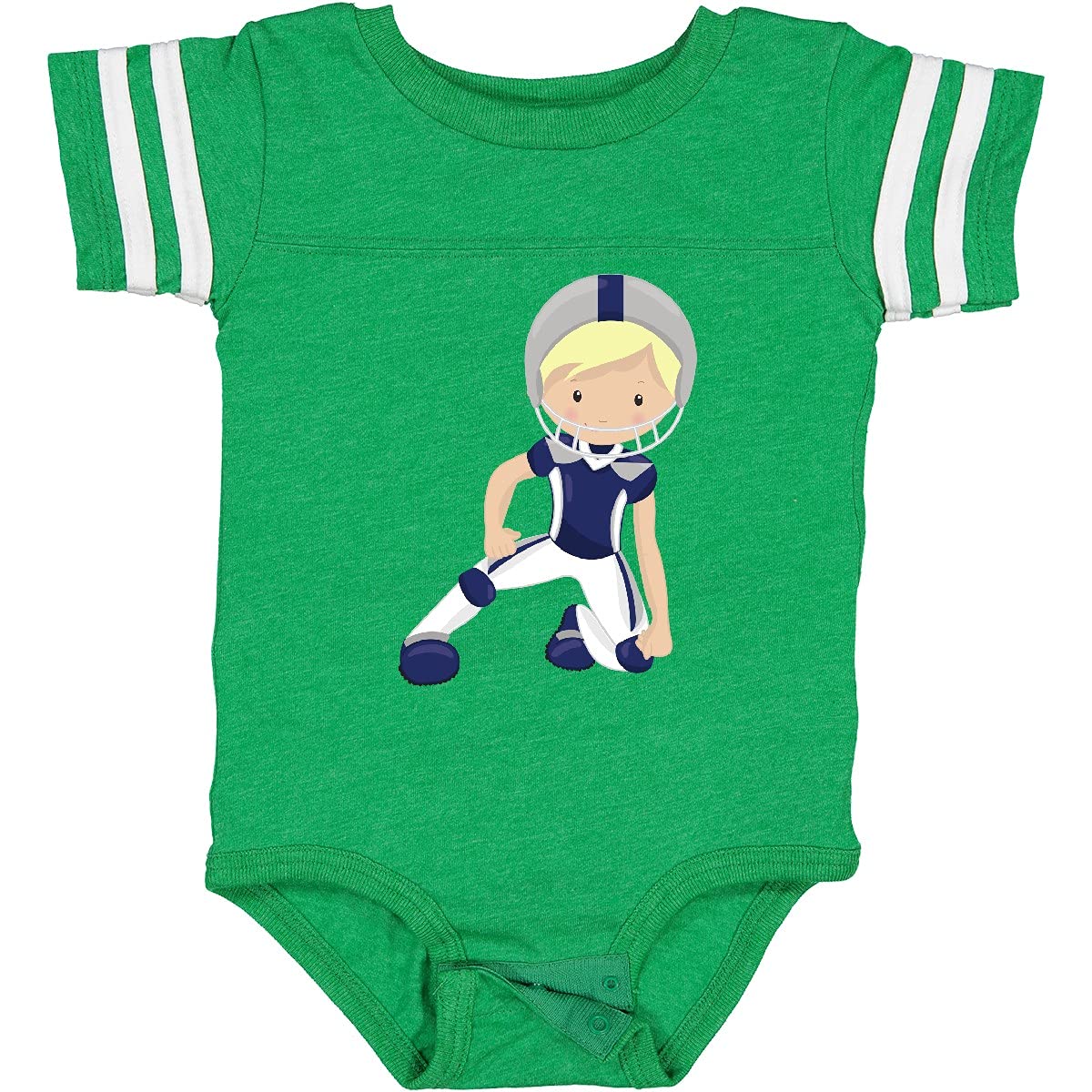 Inktastic American Football & Rugby Baby Bodysuit - Cute Blonde Hair Infant Onesie for Game Day, Sports Fan Gifts & Newborn Photo Outfits
