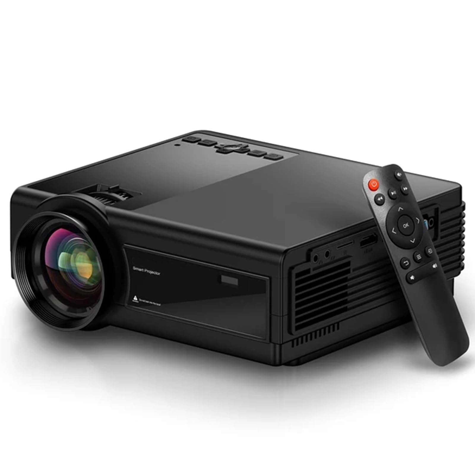 NQYZZFD Smart WiFi & Bluetooth 5G Projector - Native 4K Home Theater Movie Projector, Portable Outdoor Projector with USB/VGA/HDMI/Phone Compatibility - Perfect for Movie Nights, Gaming & Outdoor Entertainment (Black)