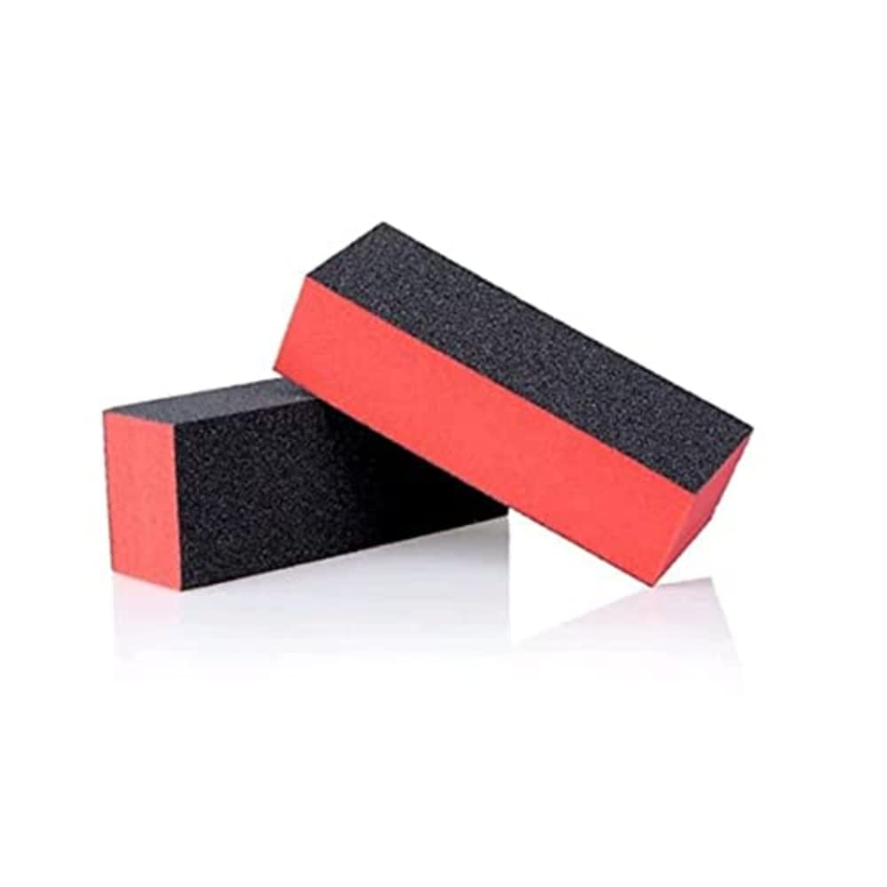 Bunny Nail Studio Professional Nail Buffer Block - 4 in 1 Nail File, Shiner, Sanding & Manicure Buffer for Nail Extensions & Art (Orange) - Perfect for Home Salon, DIY Manicure & Professional Nail Care