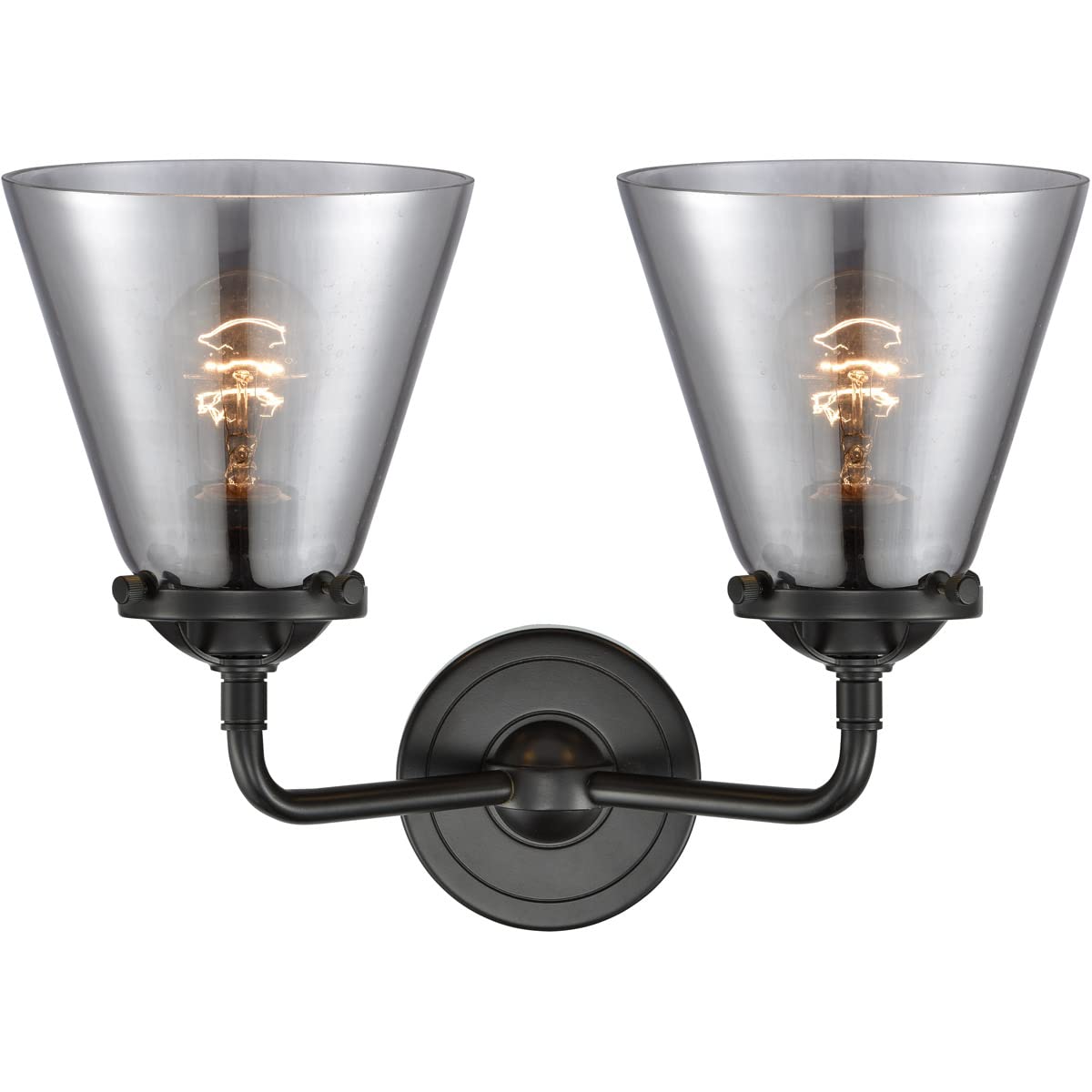 Innovations Lighting 284-2W-OB-G63-LED Small Cone 2-Light Bathroom Vanity Light - Nouveau Collection - Perfect for Modern Bathroom & Powder Room Lighting