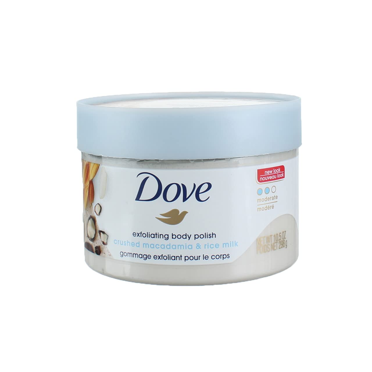 Dove Exfoliating Body Polish Scrub - Macadamia & Rice Milk 10.5 oz (2 Pack) | Gentle Skin Exfoliation for Smooth, Soft Skin | Perfect for Shower & Spa Day Self Care Routine