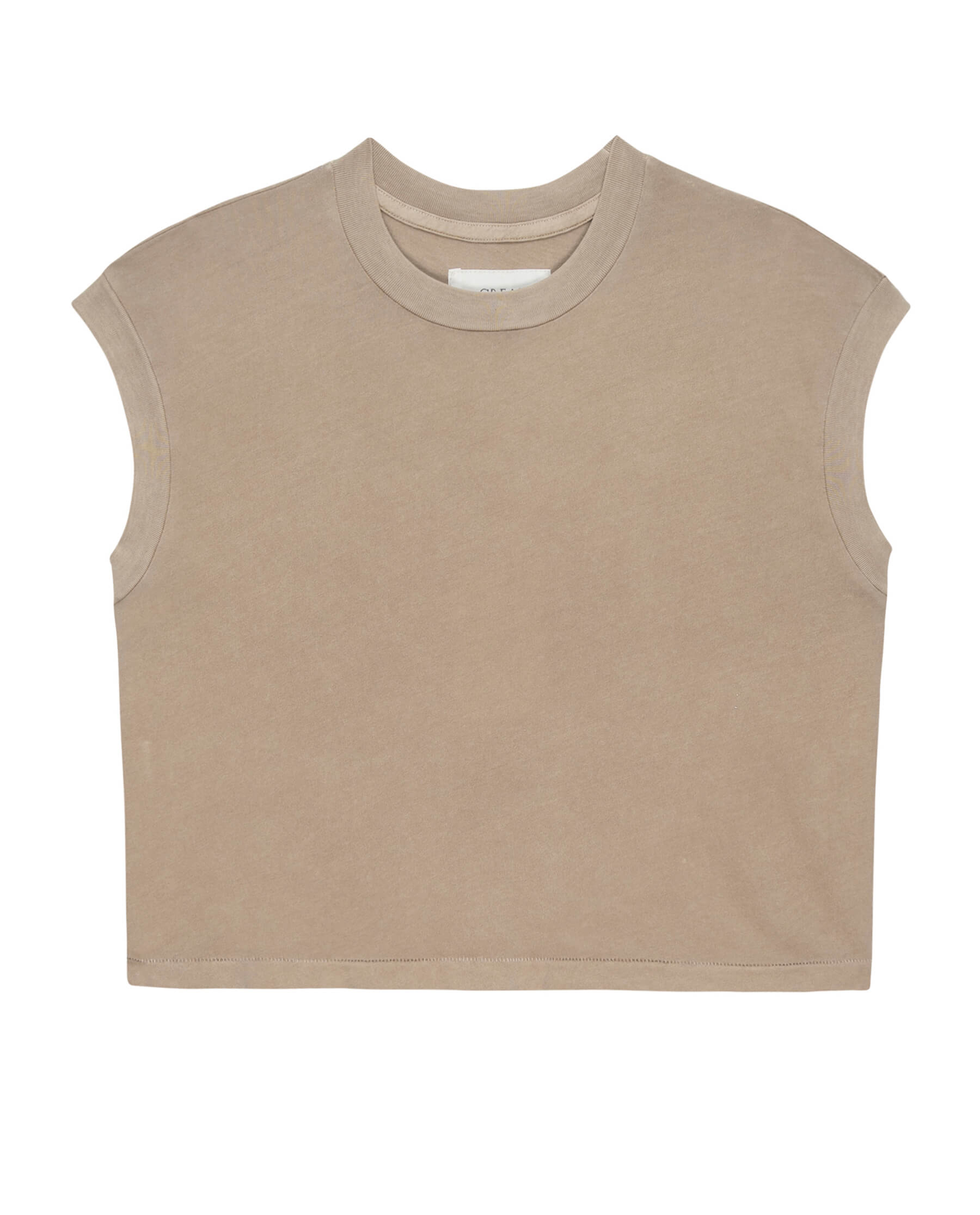 Square Neck T-Shirt for Women - Solid Khaki Casual Top - Perfect for Everyday Wear, Work & Outfits