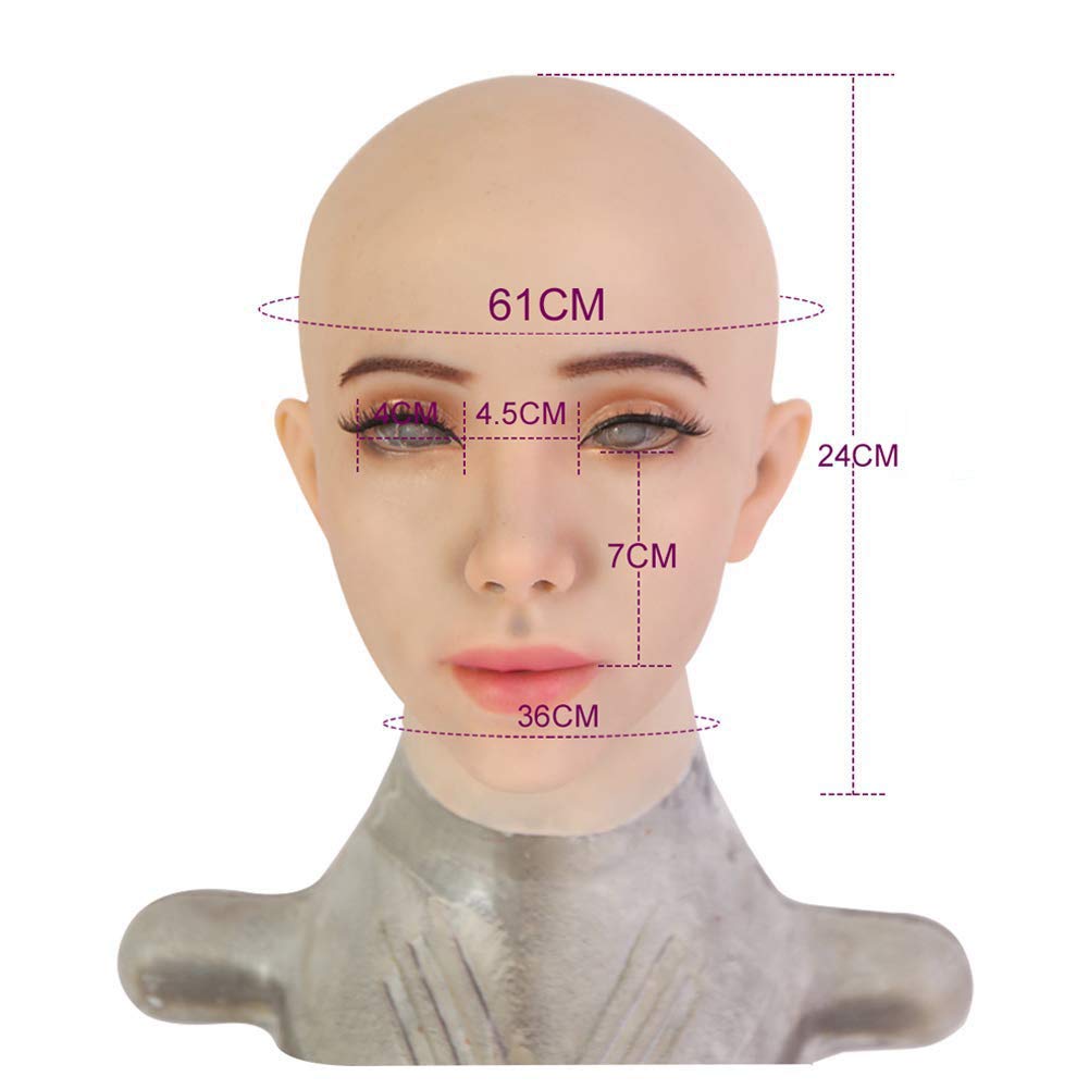 Realistic Silicone Female Face Mask for Crossdressers & Transgender - Perfect for Cosplay, Halloween Costumes & Gender Transformation