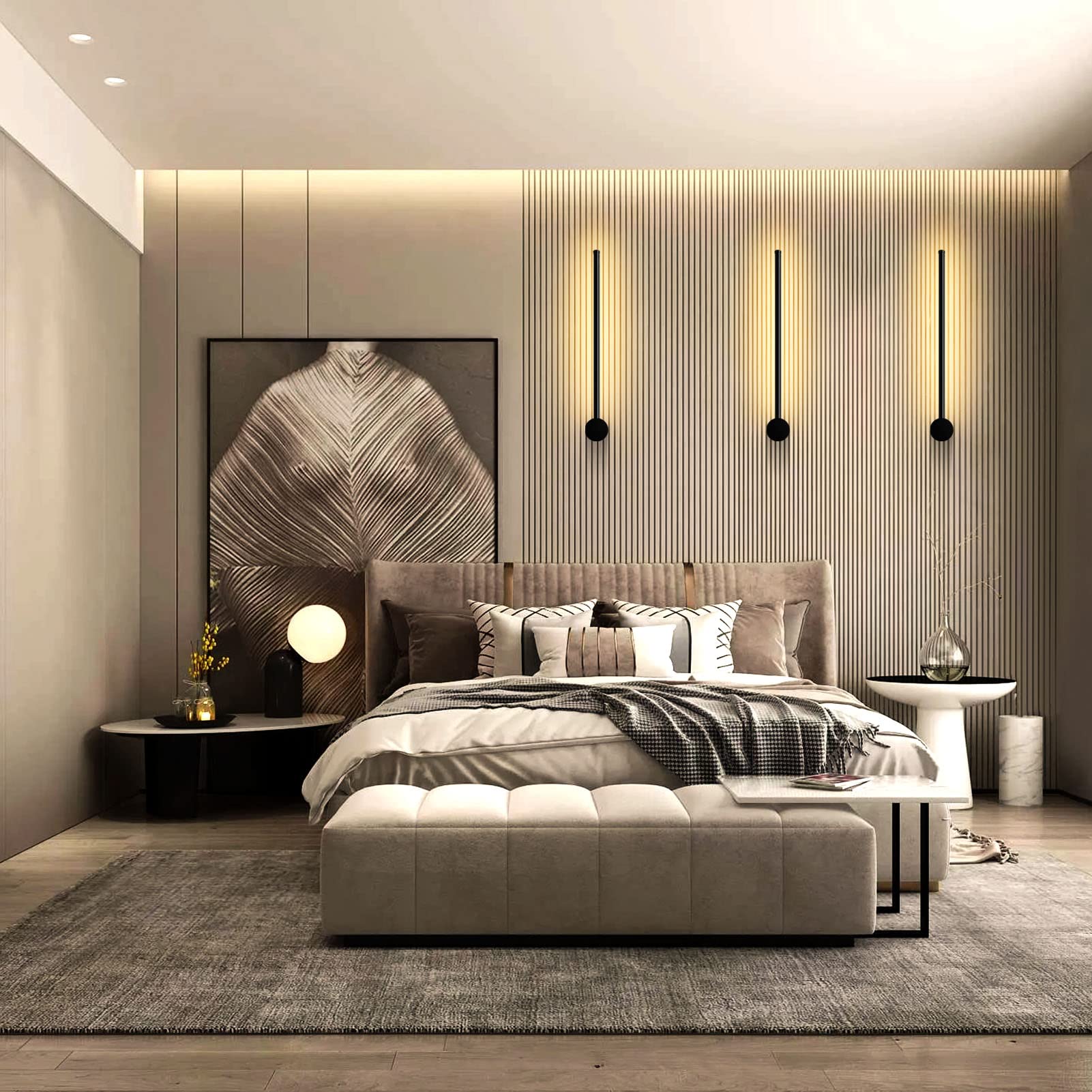 12W Modern Linear LED Wall Sconce - 360° Rotatable Cylinder Wall Light for Living Room, Bedroom, Hallway & Staircase | Energy-Efficient Home & Office Lighting Solution