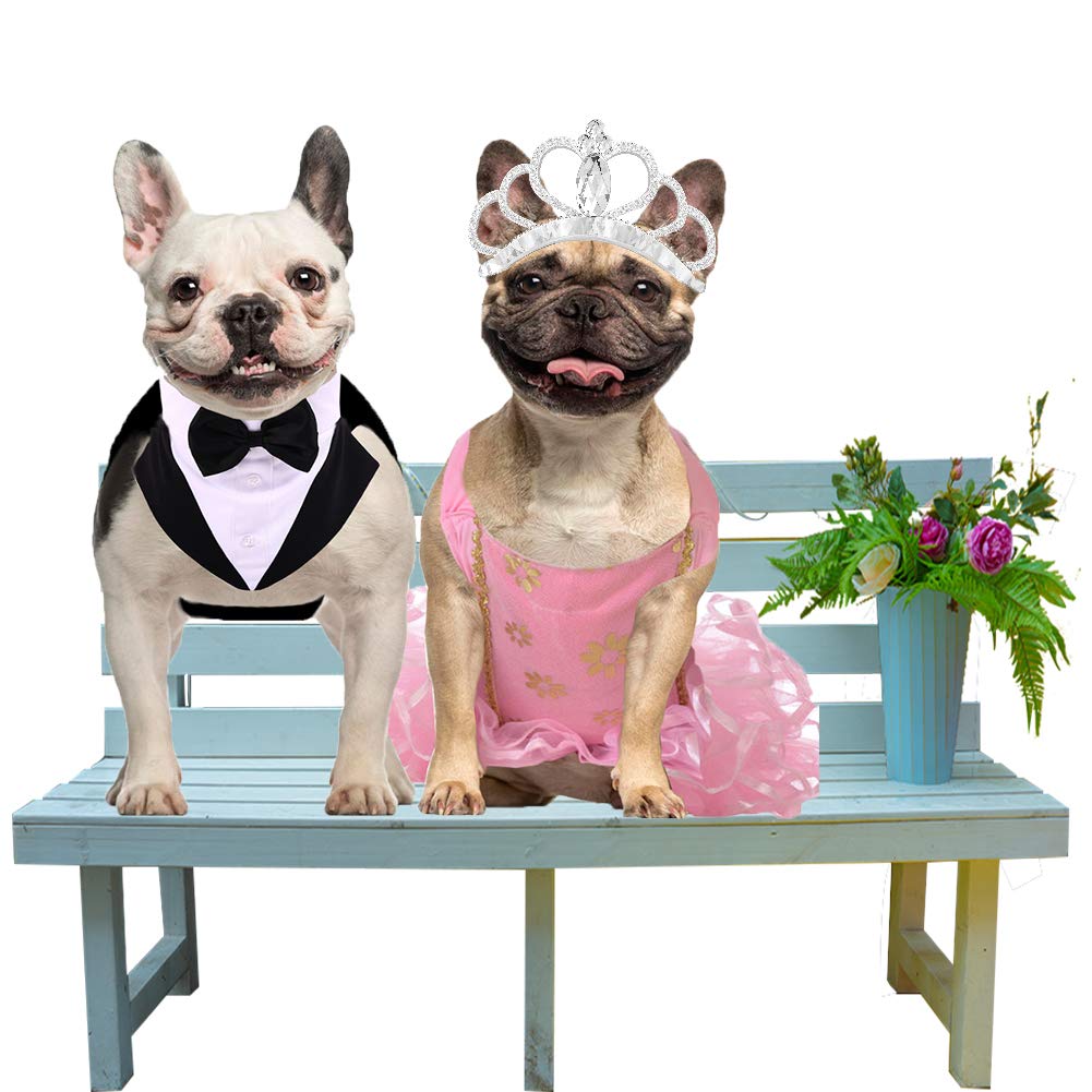 Premium Dog Tuxedo for Large Dogs - Formal Canine Suit with Bow Tie & Bandana Set | Wedding, Halloween, Christmas & Birthday Party Costume | Black Tuxedo Outfit for Dogs - Perfect for Special Occasions & Photo Shoots