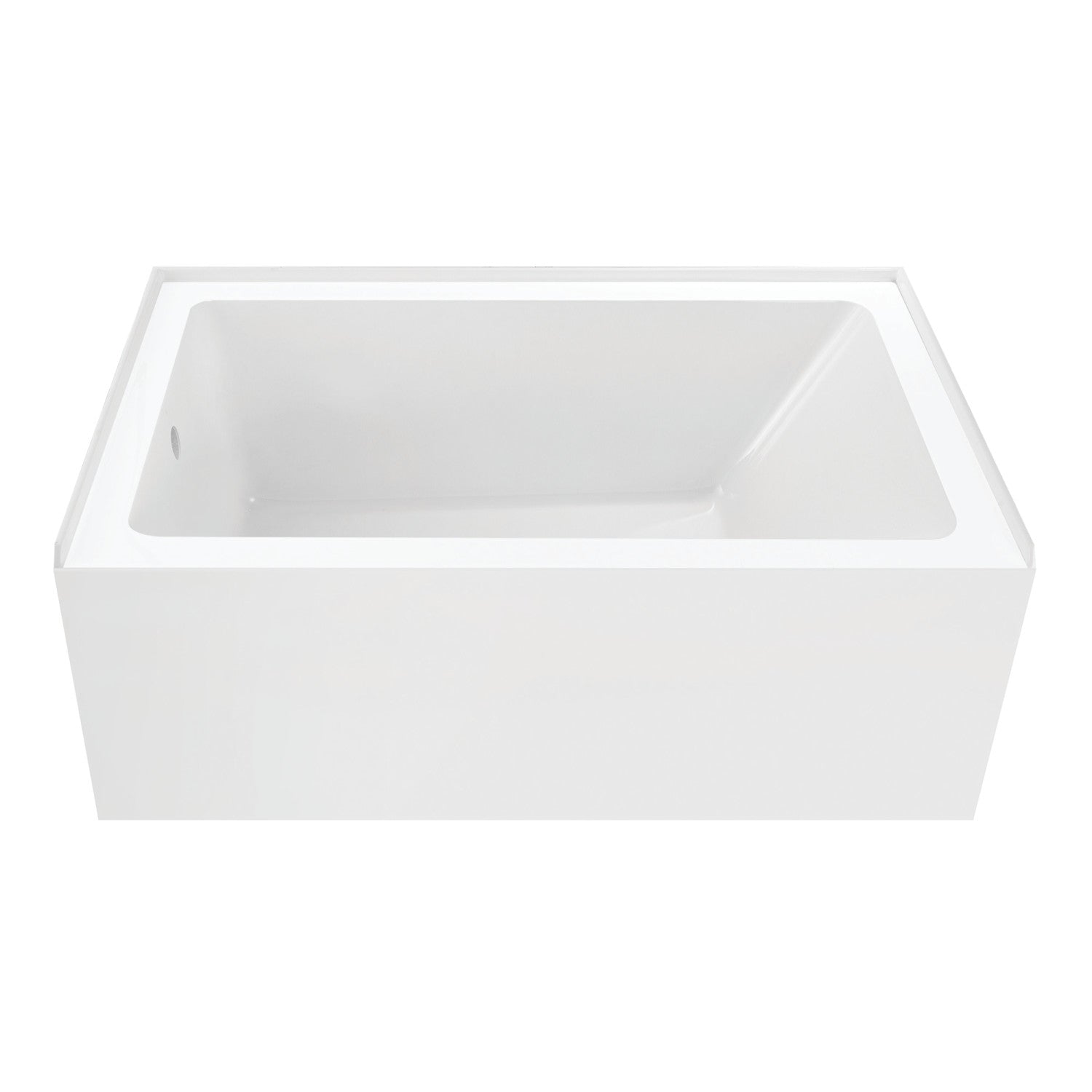 Aqua Eden VTAP5436L22 54-Inch Acrylic Rectangular 3-Wall Alcove Bathtub - Left Hand Drain, Glossy White - Perfect for Modern Bathroom Renovations & Spa-Like Relaxation