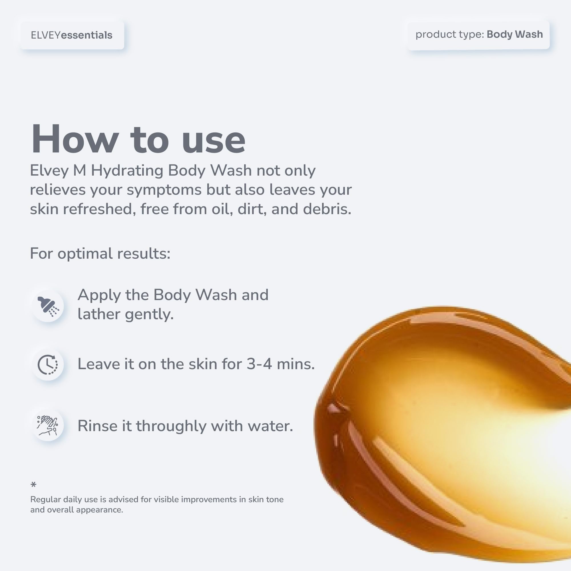 Elvey Essentials Intense Moisturizing Body Wash with Goat Milk, Honey, Rice Water & Aloe Vera - Sulfate & Paraben Free for Nourished, Soft Skin (250ml) | Hydrating Shower Gel for Dry, Sensitive Skin - Perfect for Daily Use & Spa Days