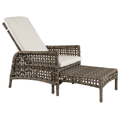 Artwood Tampa Outdoor Lounger - Classic Grey Patio Furniture for Poolside, Garden & Backyard Relaxation