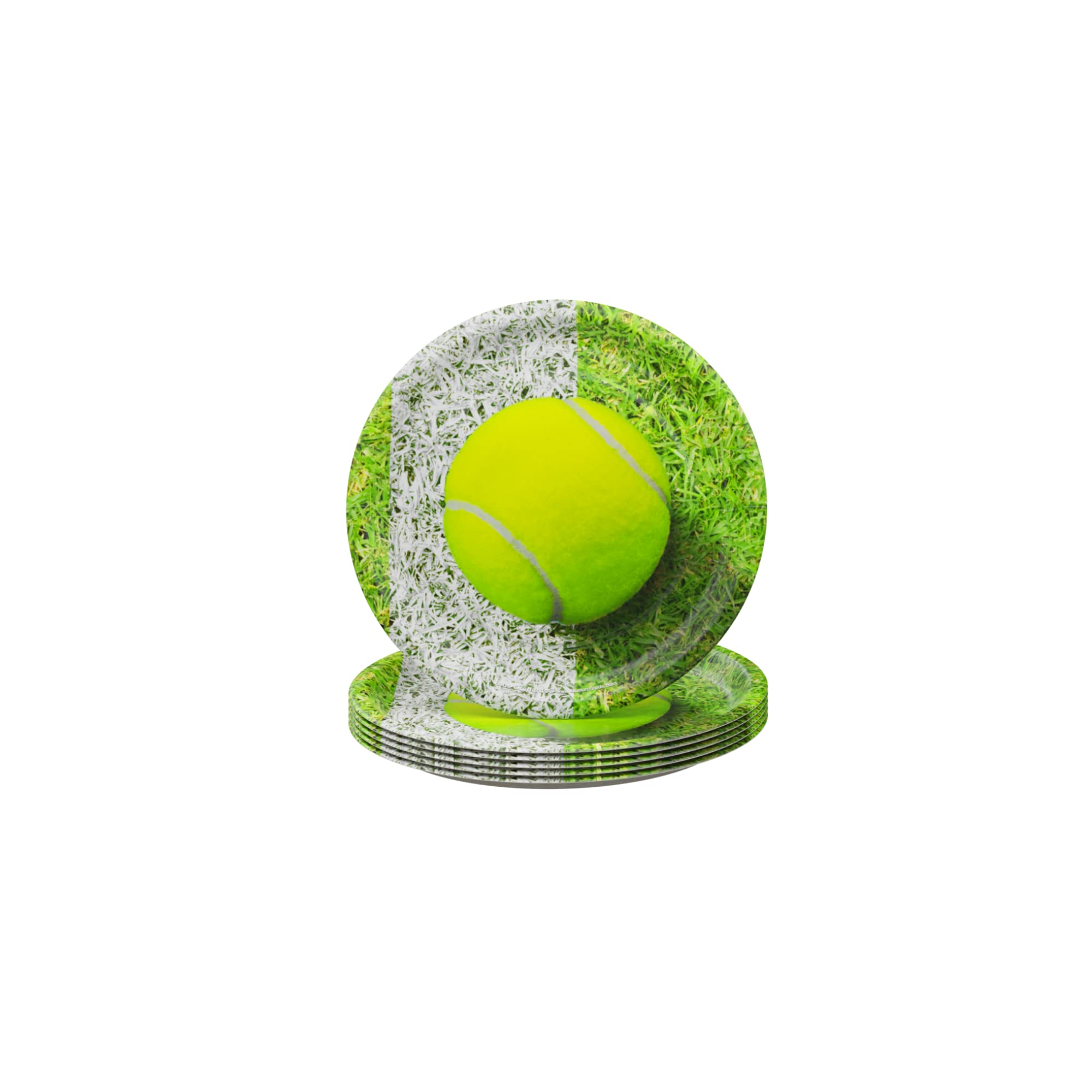 Blue Orchards Tennis Party Supplies Set - 60-Piece Decorations Kit for 16 Guests, Includes Ball Plates & Napkins - Perfect for Sports Themed Birthday Parties, Game Day Decorations & Tennis Tournament Events
