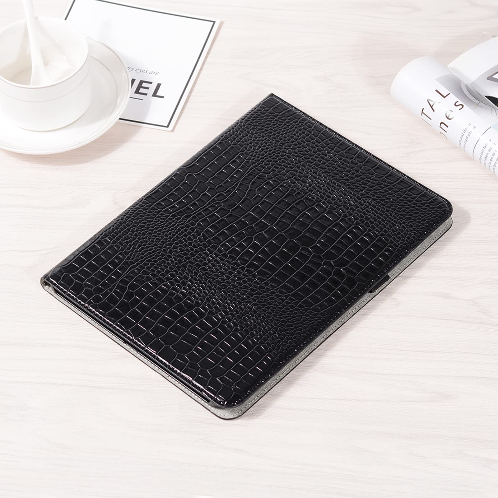 Premium Crocodile Pattern PU Leather iPad Air 4 Wallet Case with Card Slots & Hard Back Shell - Folio Stand Cover for 2018/2020/2021 iPad Pro 11