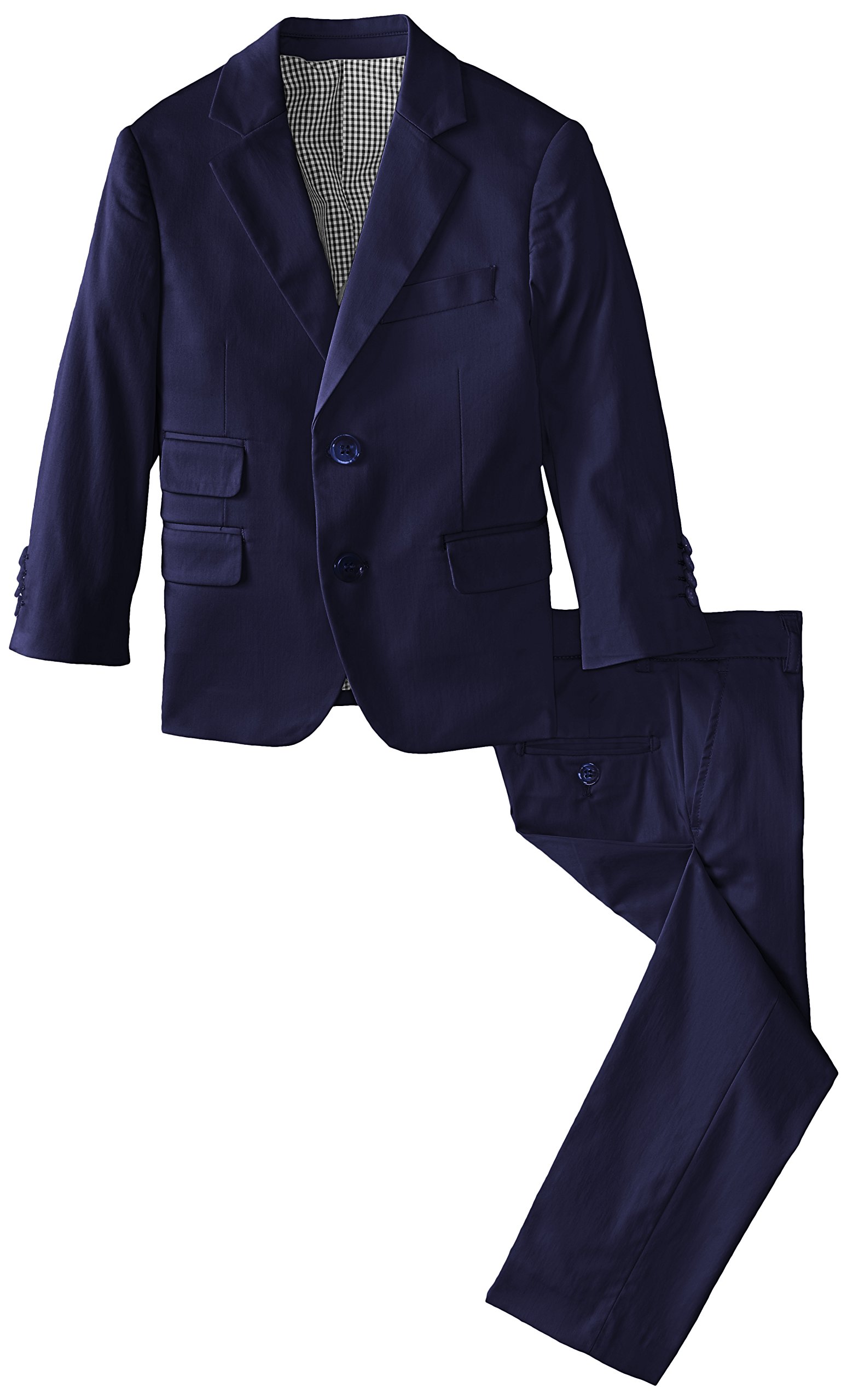 Isaac Mizrahi Little Boys' Slim Fit Cotton 2-Piece Suit Set - Formal Wear for Weddings, Parties & Special Occasions