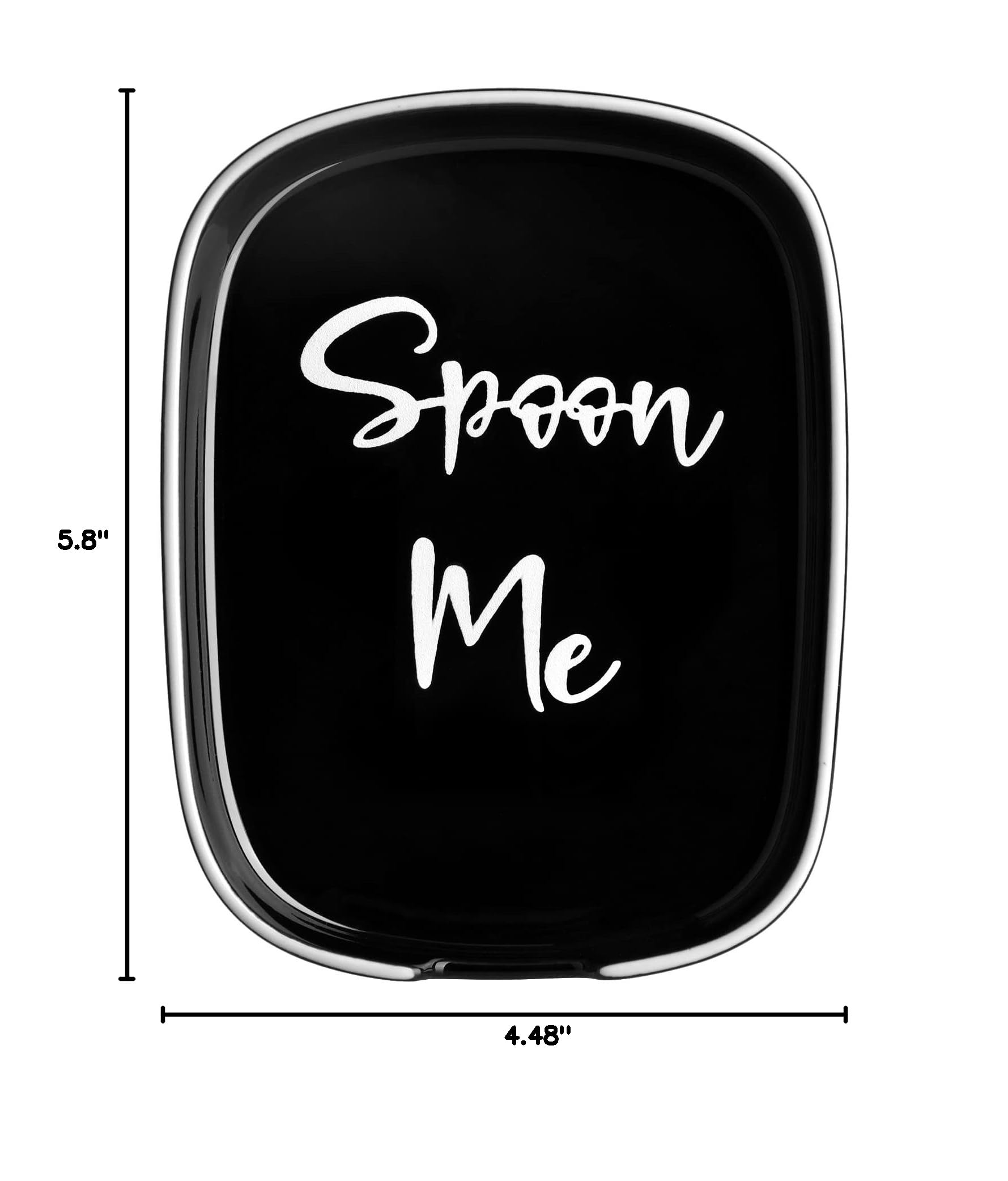 **DAYYET Heat-Resistant Ceramic Spoon Rest for Stove Top & Kitchen Counter - Large Black Spoon Holder for Cooking Utensils - Perfect Kitchen Decor & Accessory for Cooking, Serving, and Meal Prep**
