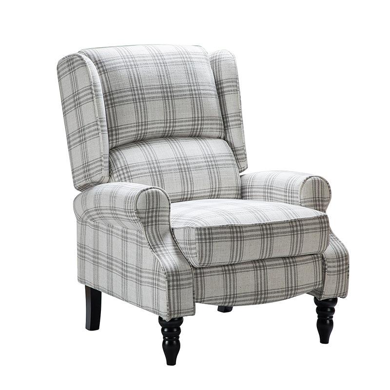 Erdeni Upholstered Manual Wingback Recliner Chair - Comfortable Living Room Armchair with Smooth Reclining Mechanism - Perfect for Home Theater, Reading Nook & Relaxation