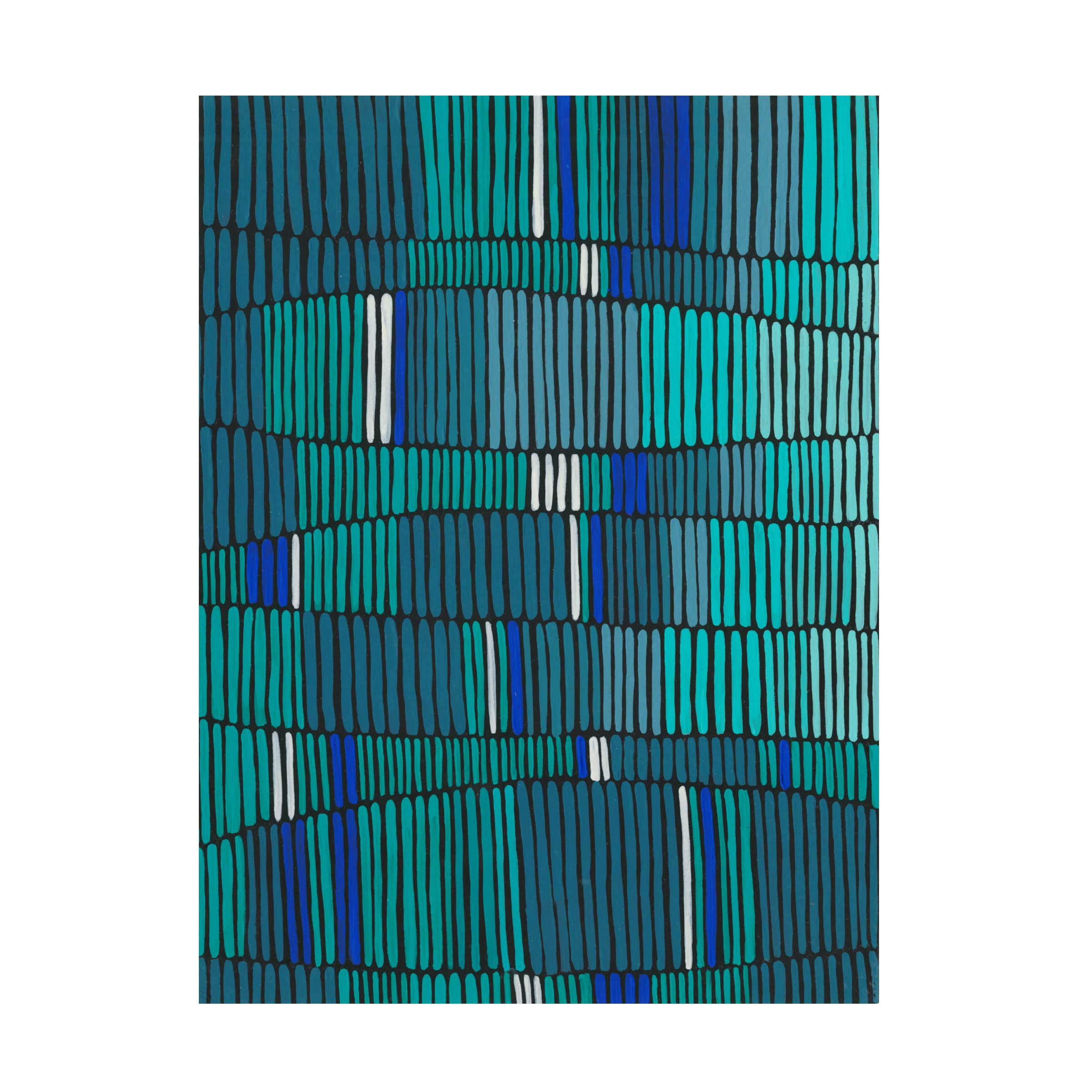 Trademark Fine Art 'Teal Tribal II' Canvas Wall Art by Regina Moore - Modern Abstract Painting for Living Room, Bedroom & Office Decor