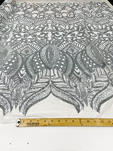 Silver on White Mesh