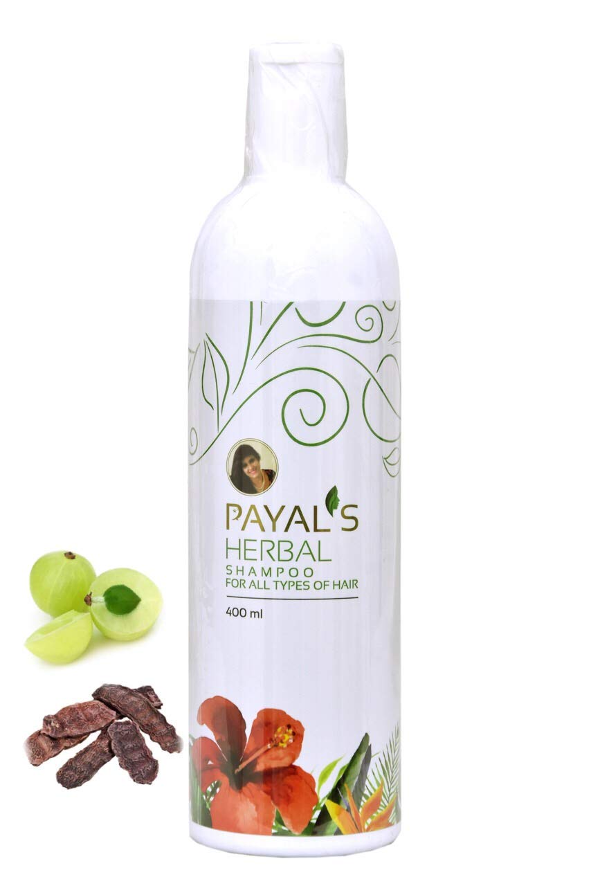 Payal's Herbal Shampoo 400ml - Natural Hair Care for All Hair Types | Gentle Cleansing & Nourishment for Dry, Oily & Damaged Hair - Perfect for Daily Use at Home & Salon