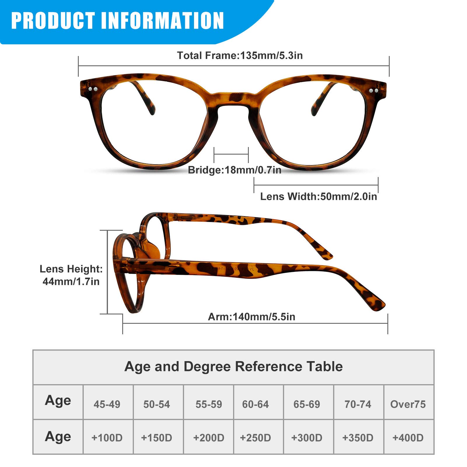 Blue Light Blocking Glasses for Women & Men - Anti UV, Eye Strain & Glare Protection - Computer Reading Glasses for Office Work, Gaming & Screen Time