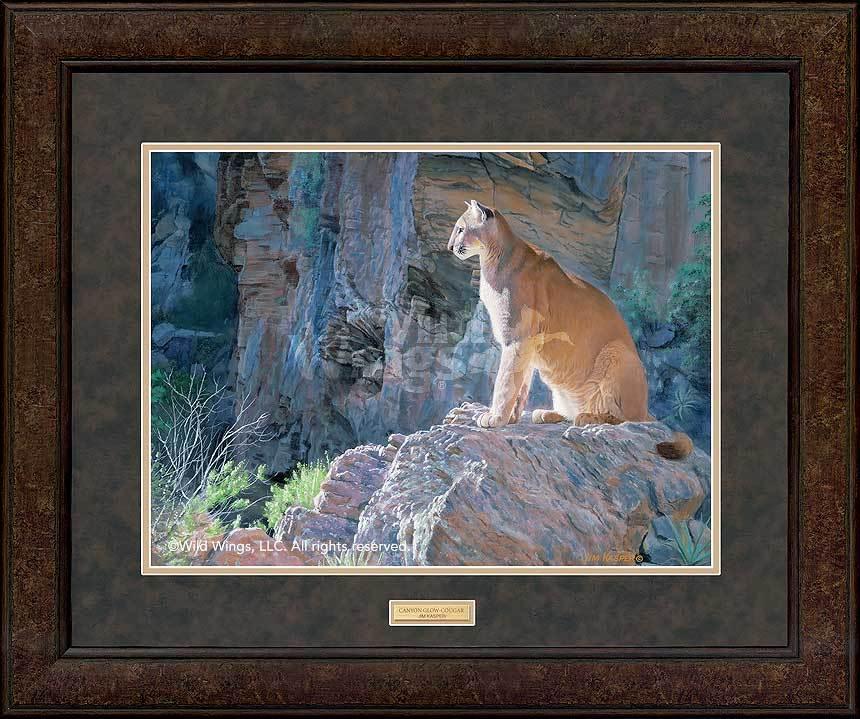 Premium Cougar Canyon Glow Print - High-Quality Wildlife Art for Home & Office Decor - Perfect for Living Rooms, Bedrooms & Gifts