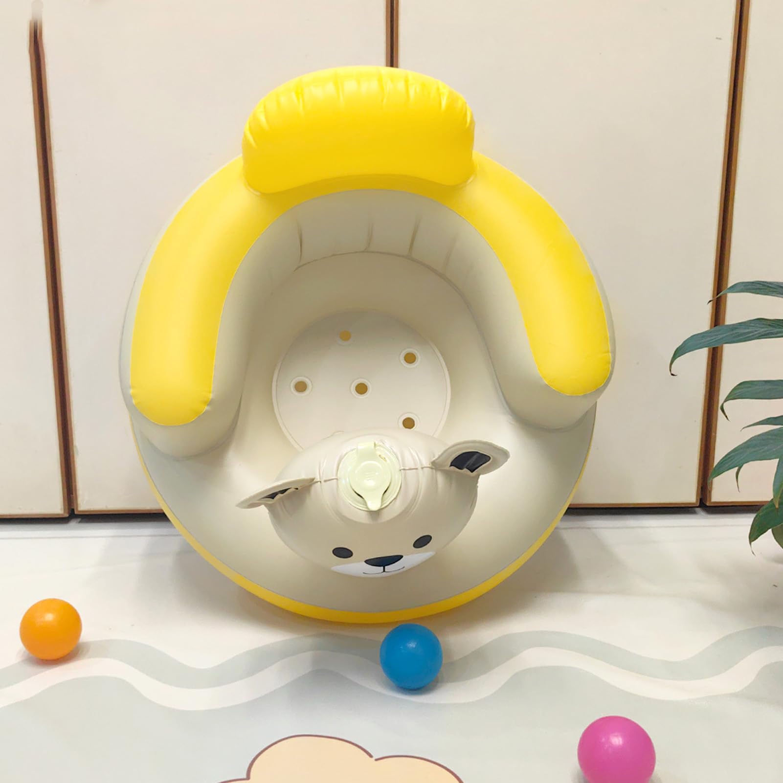 Inflatable Baby Seat - Portable PVC Baby Sofa Chair for Infants & Toddlers | Safe & Comfortable for Home, Bed, Bathroom, Travel & Outdoor Use