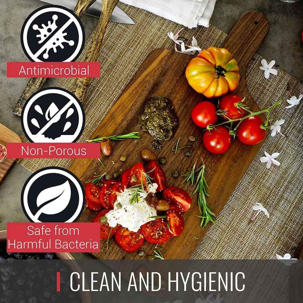 Premium Walnut Wood Cutting Board 8x17 with Coconut Oil & Beeswax Bundle - Handcrafted in USA - Perfect for Kitchen, Charcuterie Boards & Gift Giving