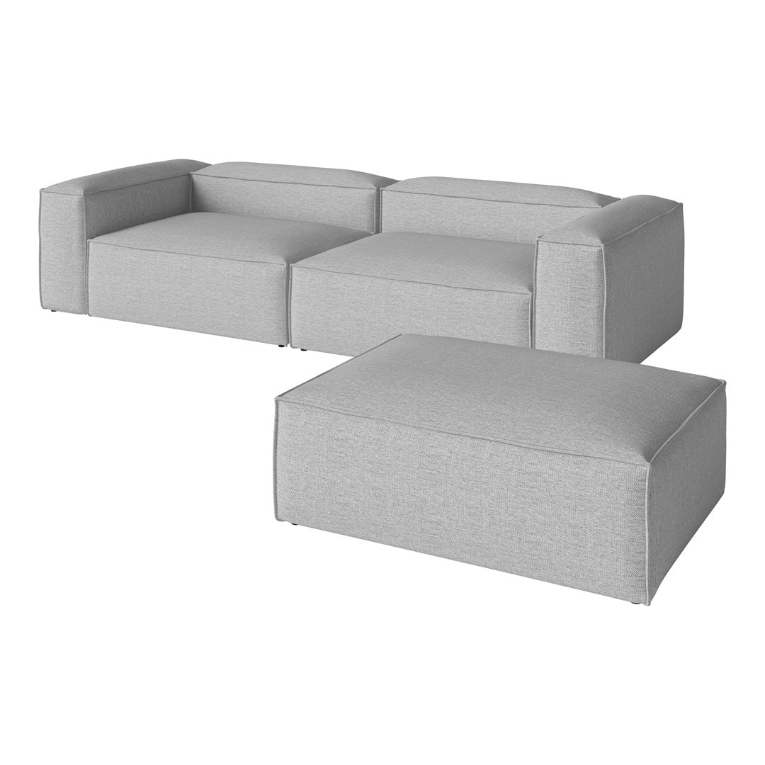 Cosima 2 Seater Sofa with Large Pouf - Modern Living Room Furniture for Small Spaces, Apartment & Lounge Comfort - Perfect for Relaxing, Entertaining & Compact Home Decor