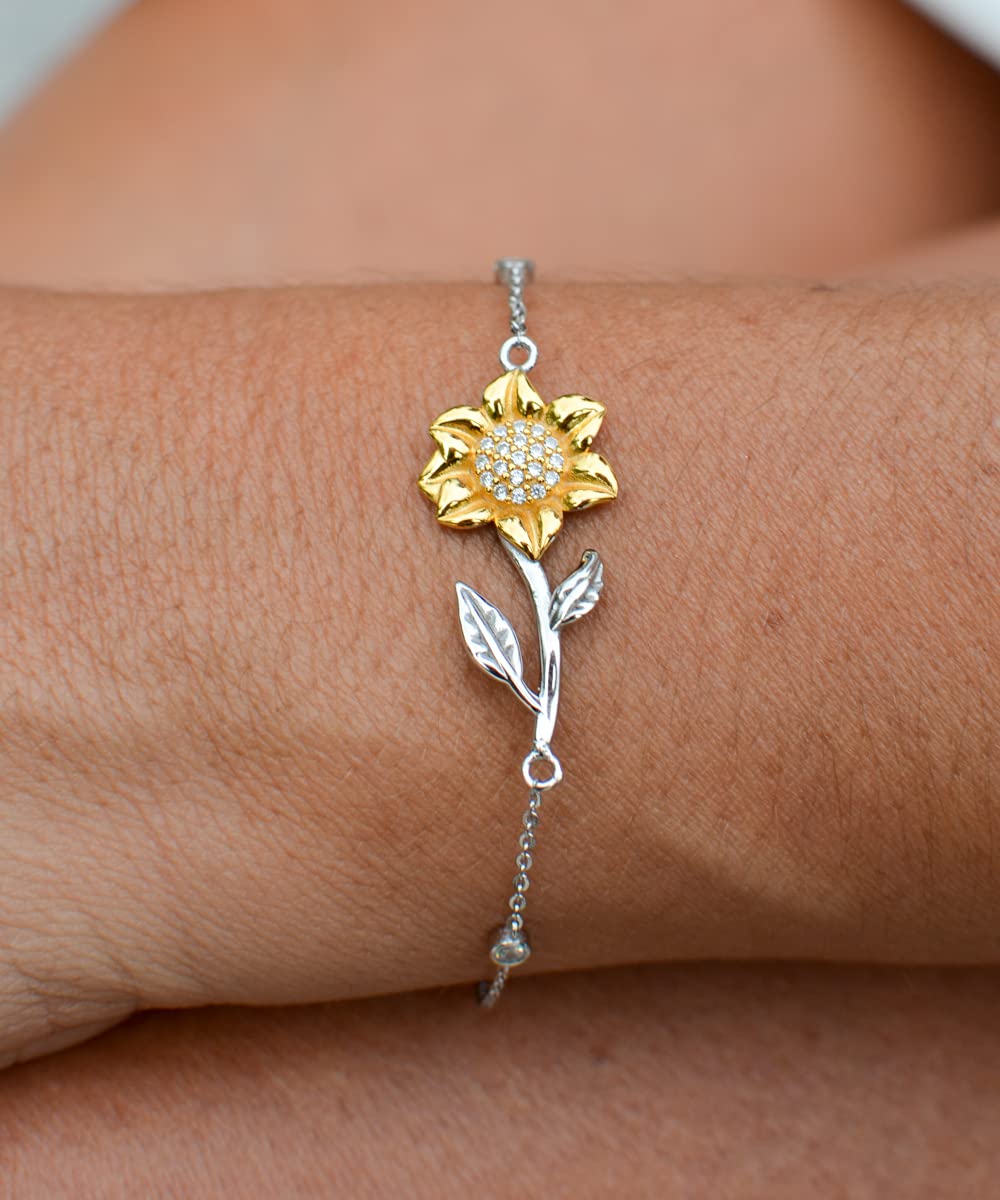 Best Sunflower Bracelet Gift for Stepmom - Thoughtful Christmas Present Like Regular Mom Jewelry | Perfect for Mother's Day, Birthday & Appreciation Gifts