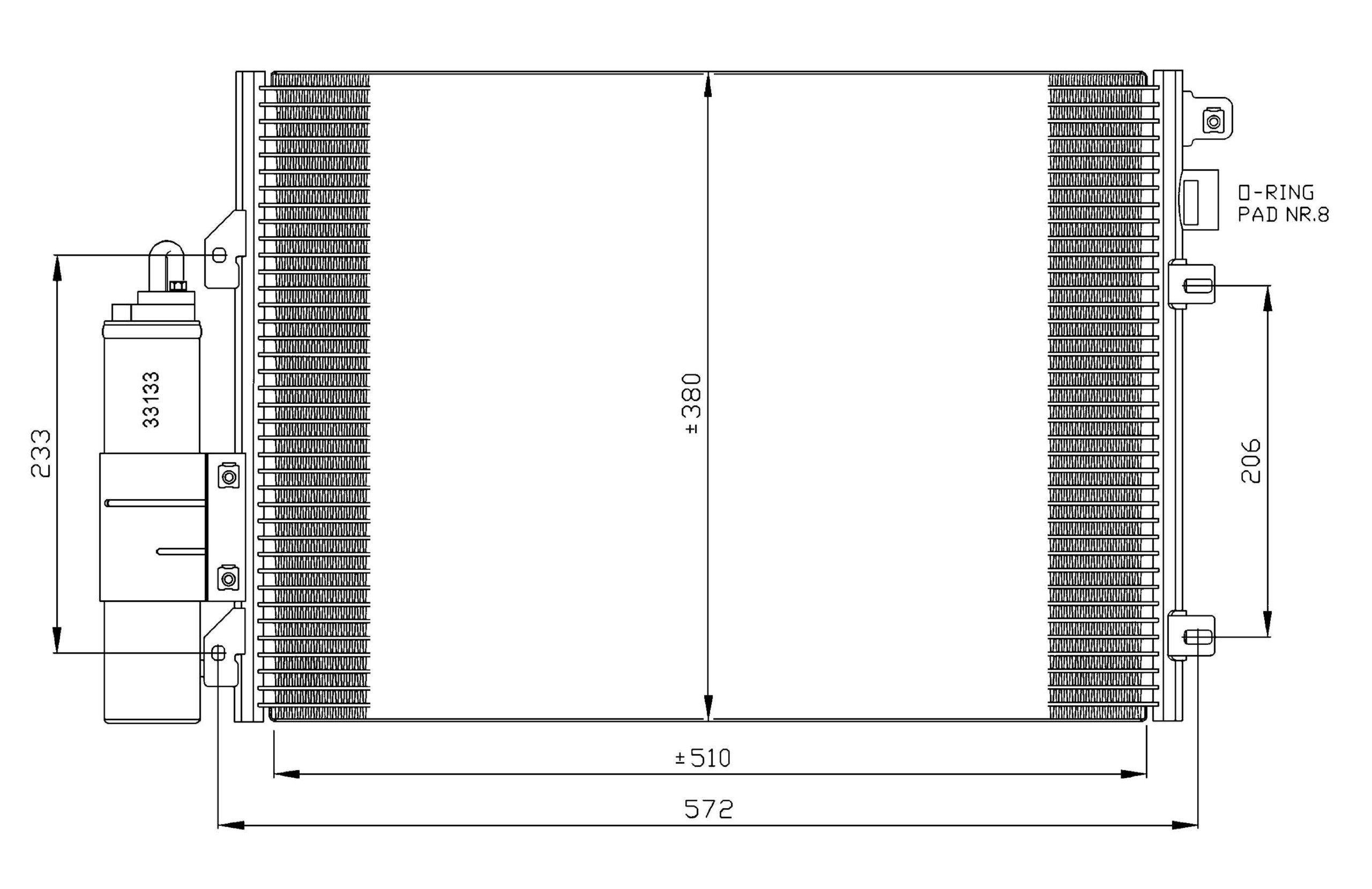 High-Performance 35430 AC Condenser for Car Air Conditioning System - Perfect for Auto Repair & HVAC Replacement
