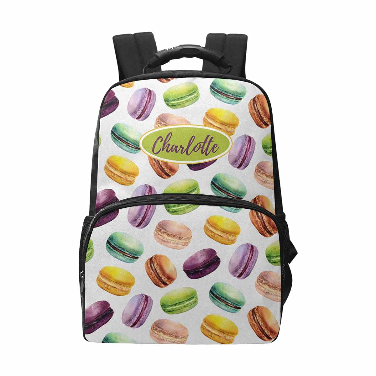 Custom Personalized Backpack with Name Embroidery - Macaron Design School & Travel Backpack for Kids & Teens - Perfect for Daily Use, Gifts & Outdoor Adventures