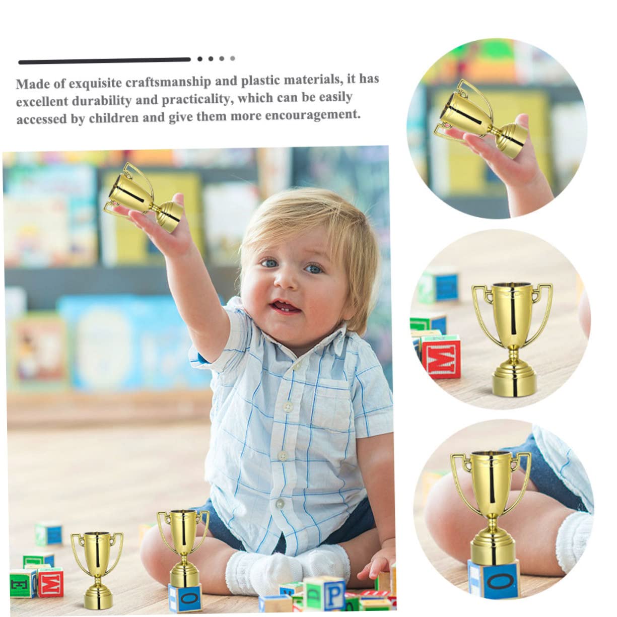 BESPORTBLE 30-Piece Plastic Trophy Sports Toys for Kids - Reward Prizes for Sports Games, School Achievements & Party Favors