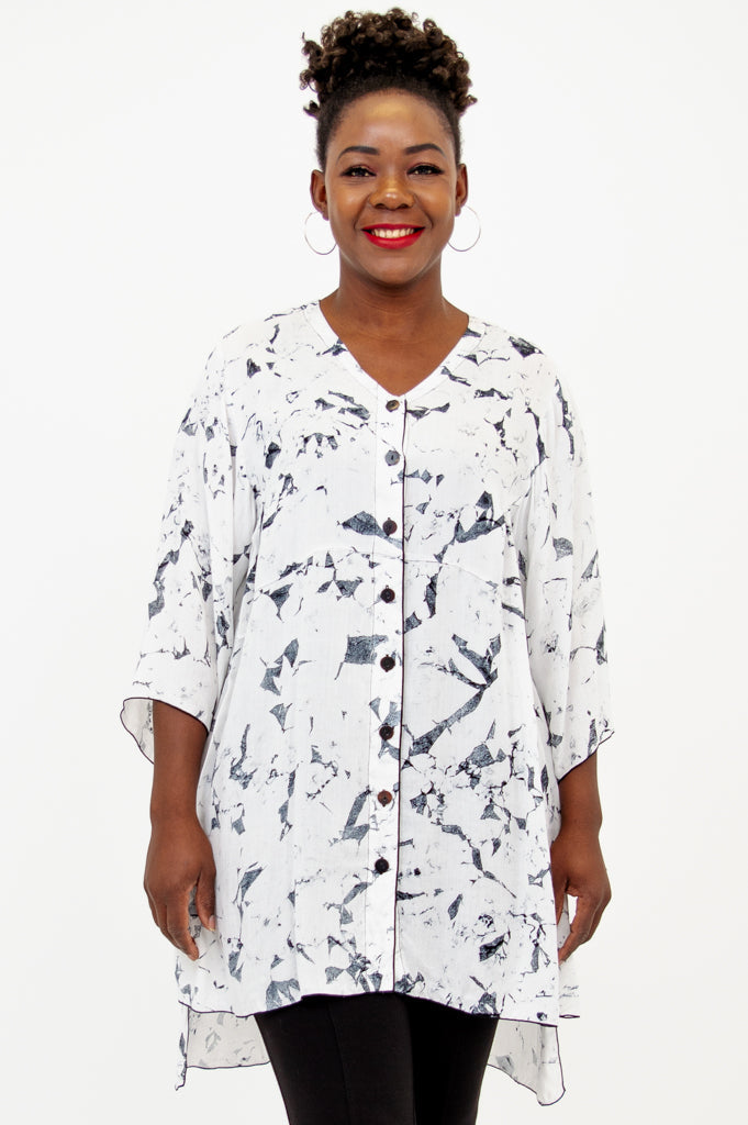 Darla Blouse Women's Fashion Top - Elegant BW Sky Color for Office, Party & Casual Wear