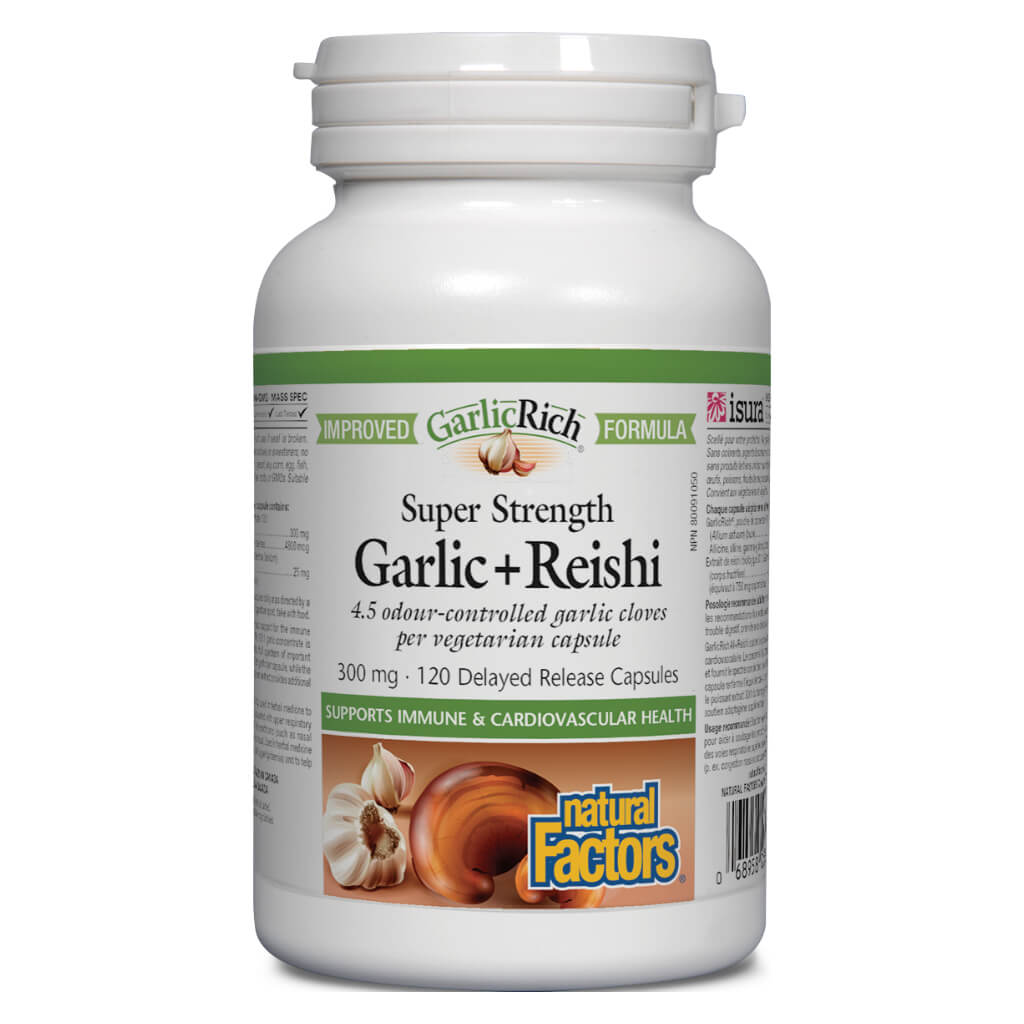 GarlicRich Super Strength Garlic & Reishi Supplement - Immune Support & Wellness Boost for Daily Health