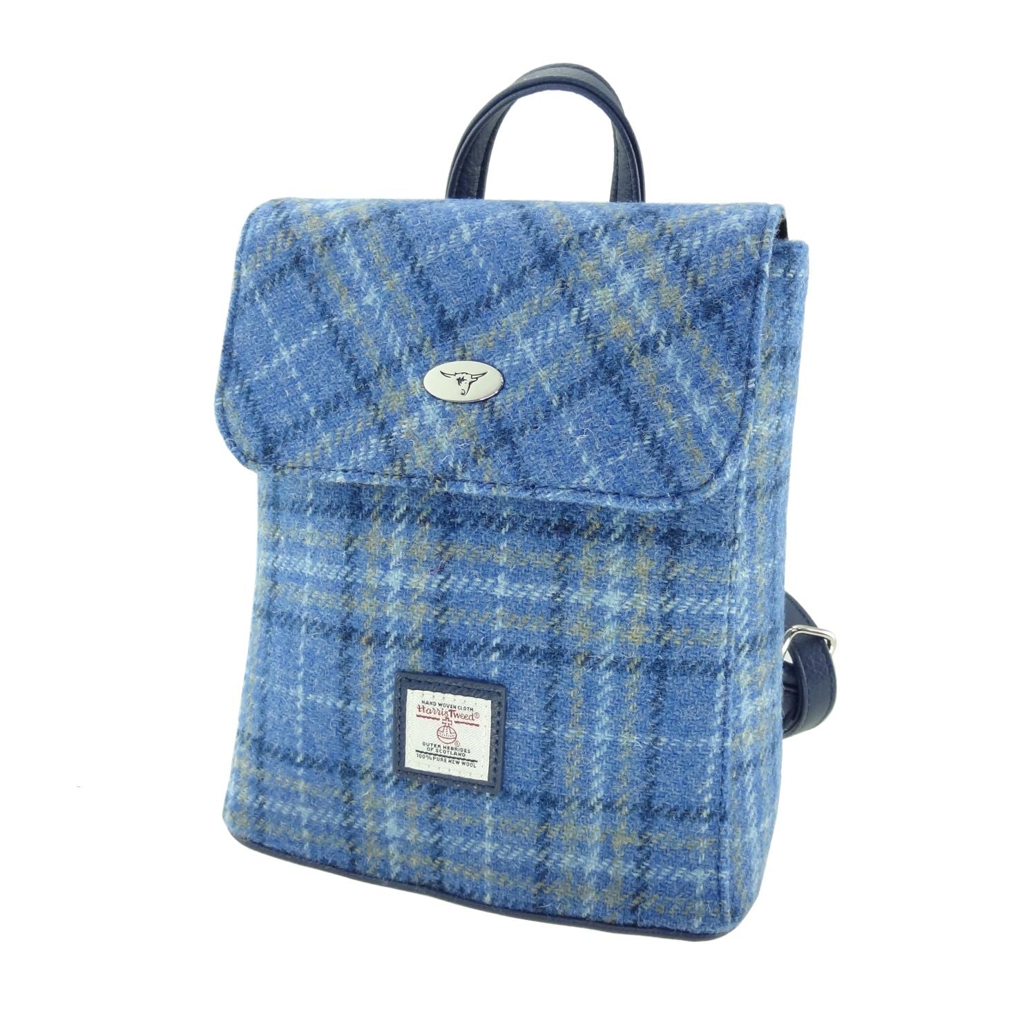 Harris Tweed Mini Backpack for Women & Men - Vintage Style Small Backpack Purse (15 Color Options) - Perfect for Travel, Work, School & Everyday Use