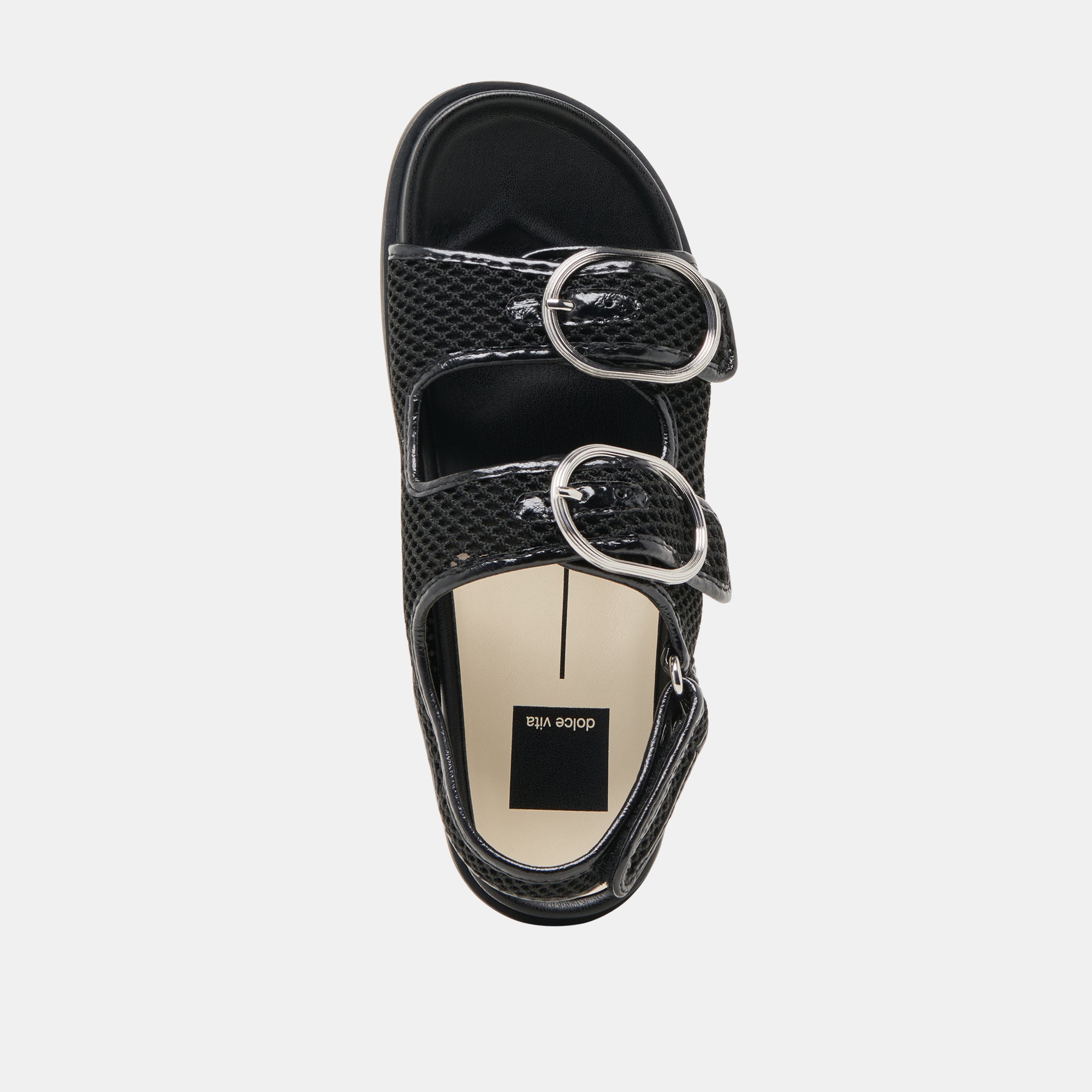 STARLA Women's Black Woven Mesh Sandals - Breathable Summer Beach Slides for Outdoor Walking & Casual Wear