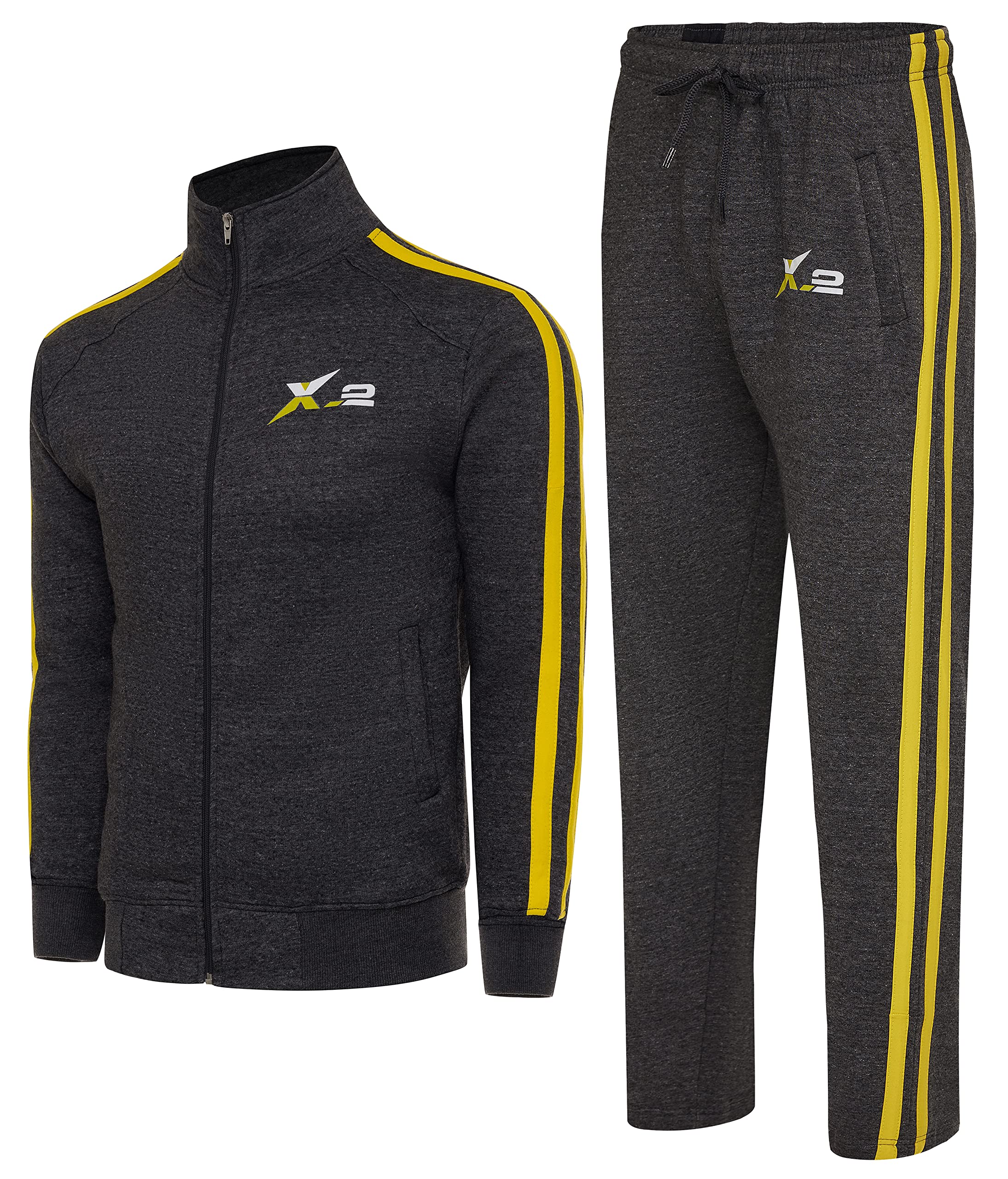 Skylinewears Men's Activewear Full Zip Warm Tracksuit Sports Set - 2 Piece Casual Sweatsuit for Gym, Running & Winter Outfits | Comfortable & Stylish Athletic Wear for Workouts & Lounge