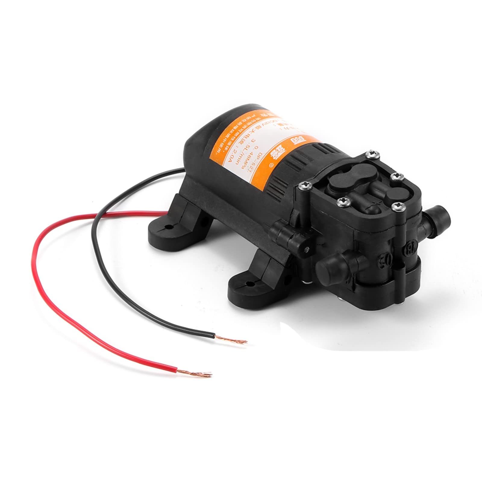 12V 70PSI 3.5L/Min Electric Water Pump - High Pressure Diaphragm Booster Pump for Agriculture, Car Wash, Water Spraying & Irrigation - Black Compact Design