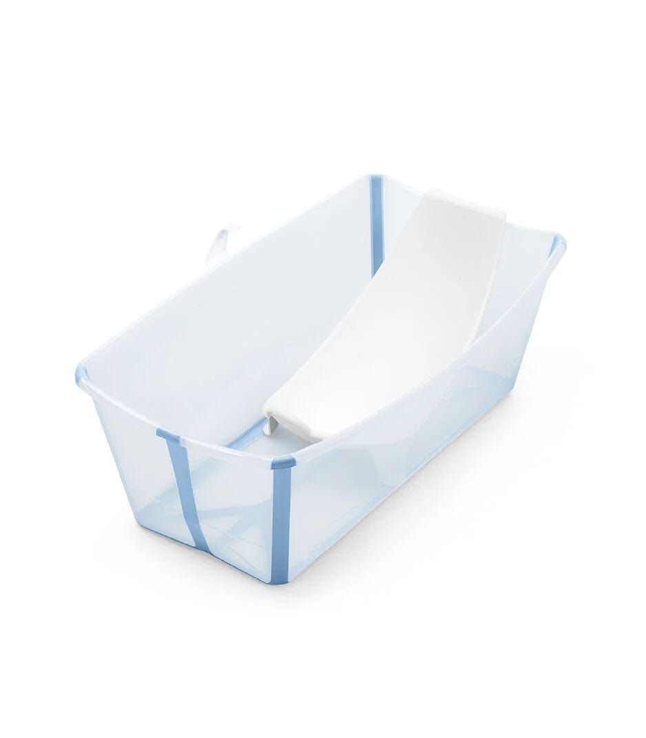 Stokke Flexi Bath® Baby Bathtub Bundle - Foldable & Portable Infant Tub for Newborns to Toddlers - Perfect for Home, Travel & Outdoor Use