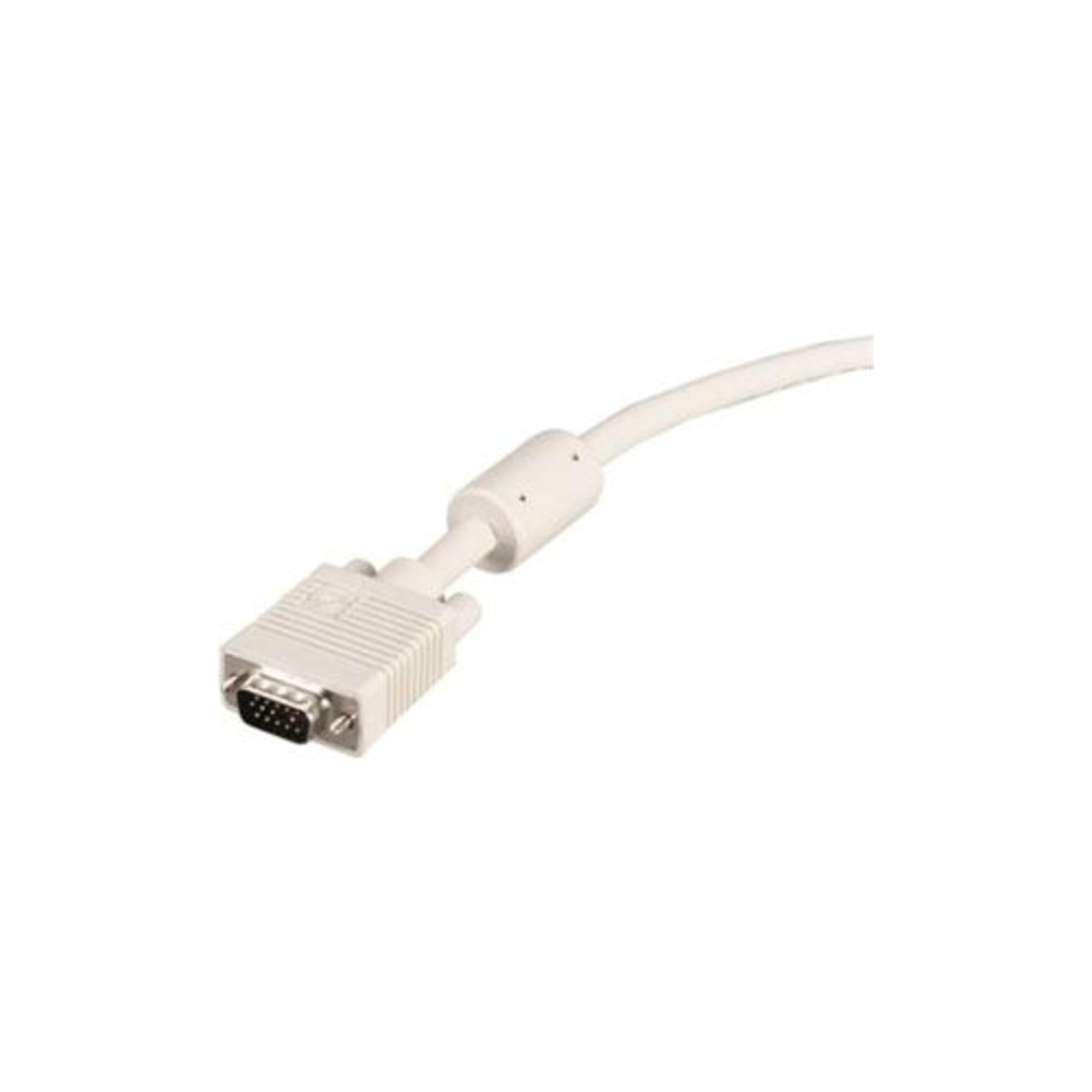 100FT VGA Video Cable with Ferrite Core - Black Box Beige Male to Male Monitor Cable for PC, Laptop, Projector & Home Theater Setup
