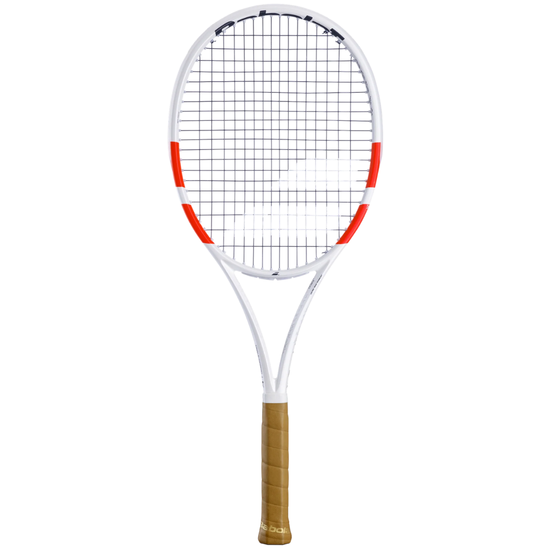 Babolat Pure Strike 97 Unstrung Tennis Racquet | White/Red/Black | Professional Performance Racket for Competitive Play & Training