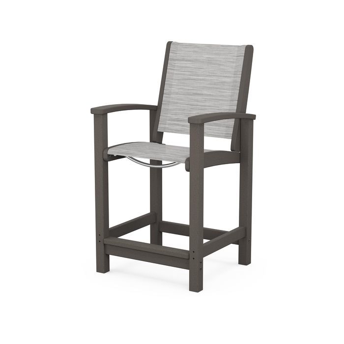 POLYWOOD Coastal Counter Chair - Durable Outdoor Bar Stool for Patio, Deck & Poolside - Weather-Resistant & Low Maintenance
